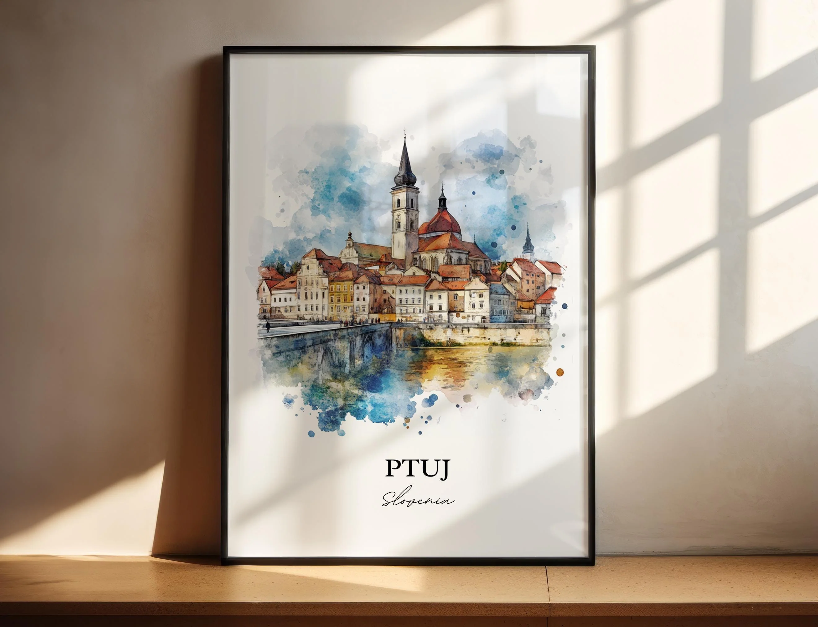 Ptuj, Slovenia – Watercolor Art Print