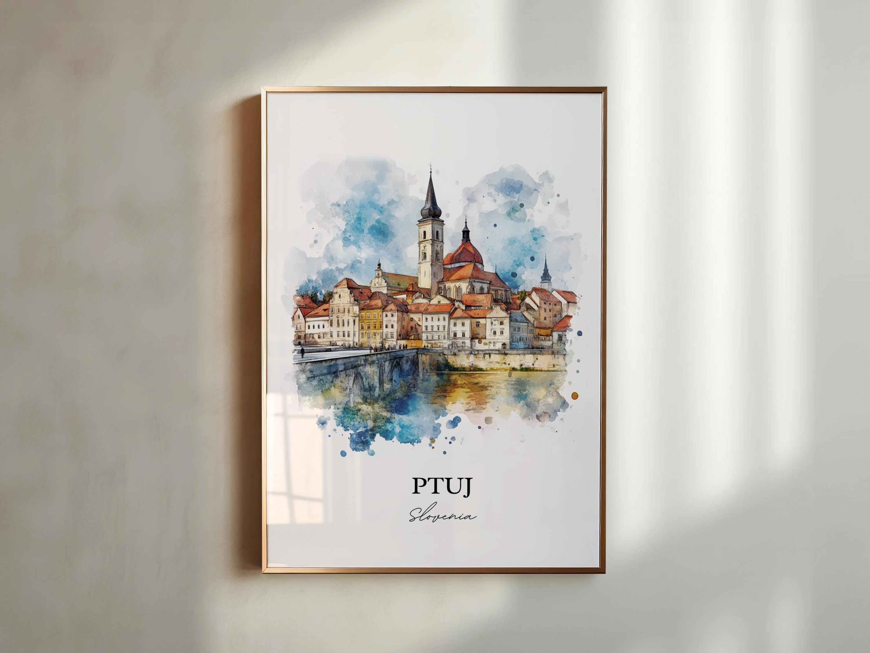 Ptuj, Slovenia – Watercolor Art Print - Image 4