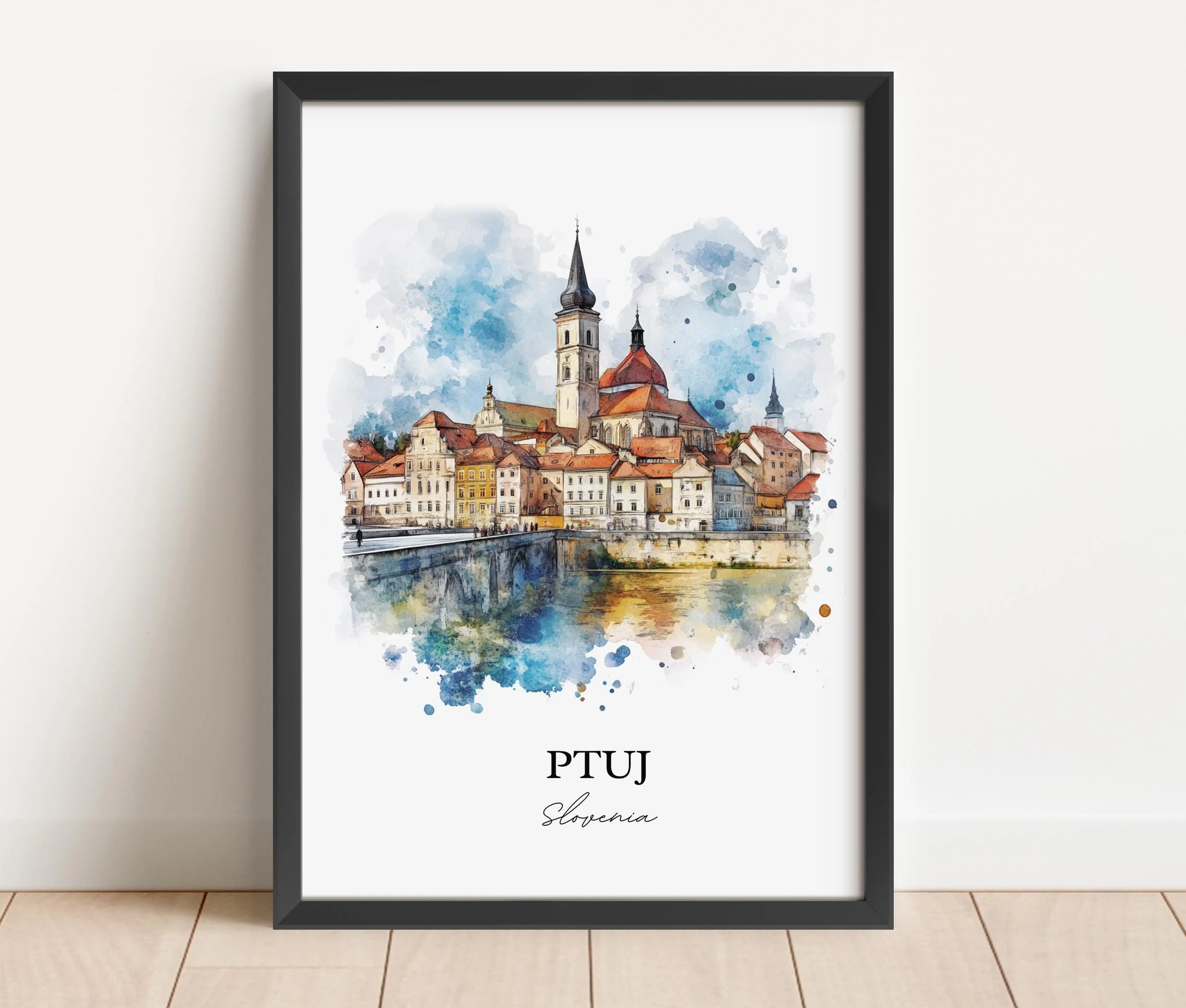 Ptuj, Slovenia – Watercolor Art Print - Image 6