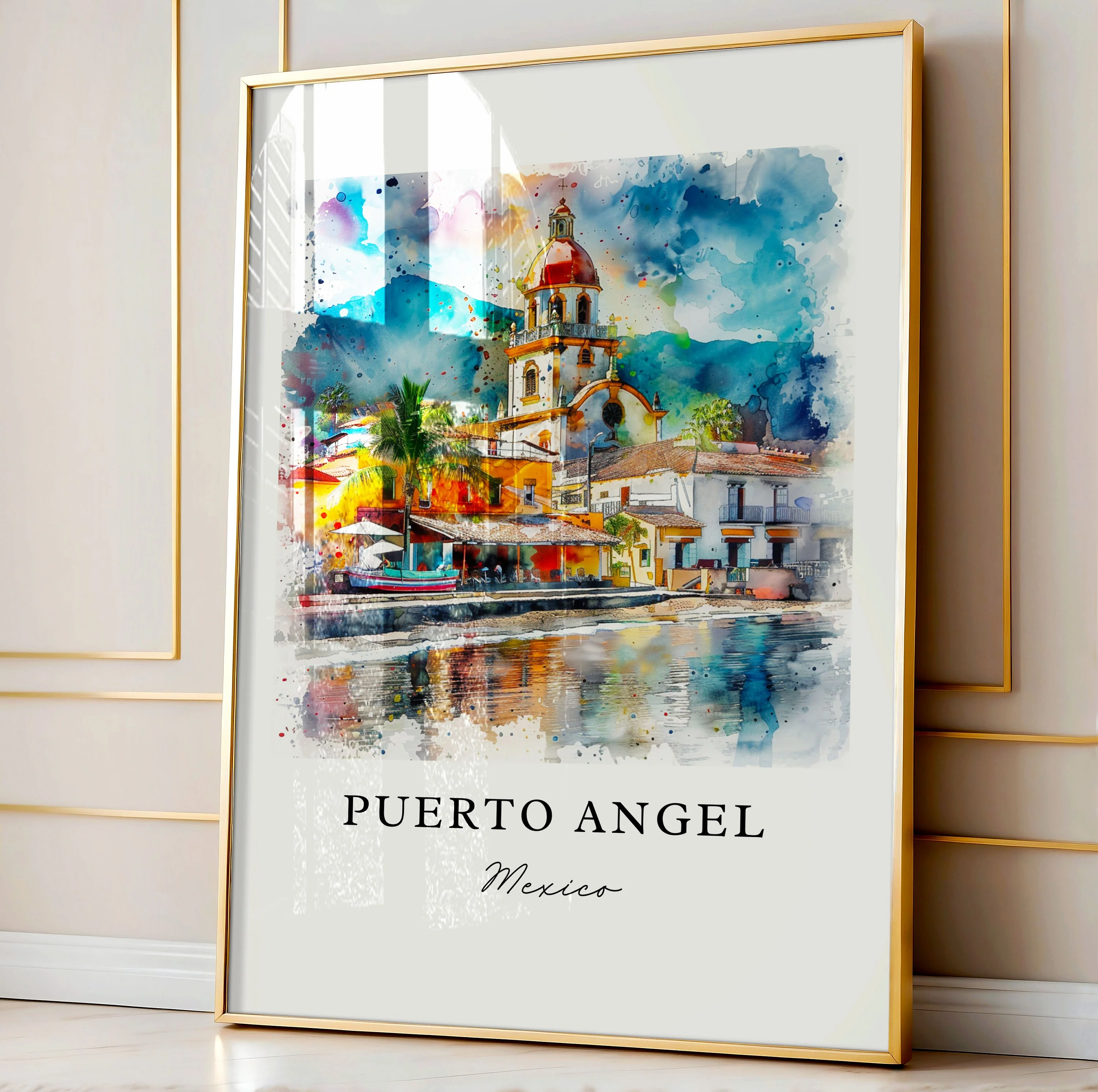 Puerto Angel, Mexico – Watercolor Art Print - Image 4