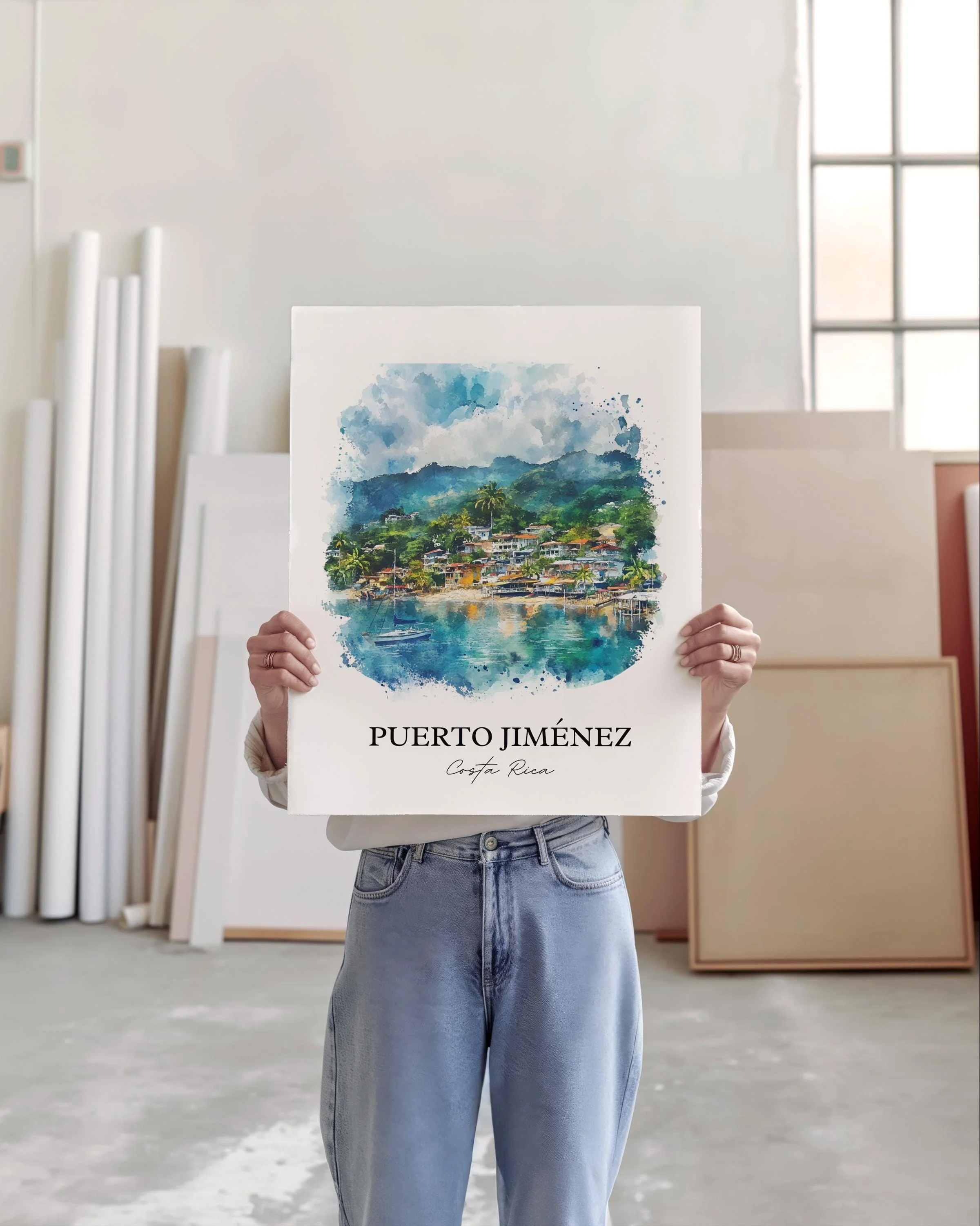 Puerto Jiménez, Costa Rica – Watercolor Art Print - Image 4