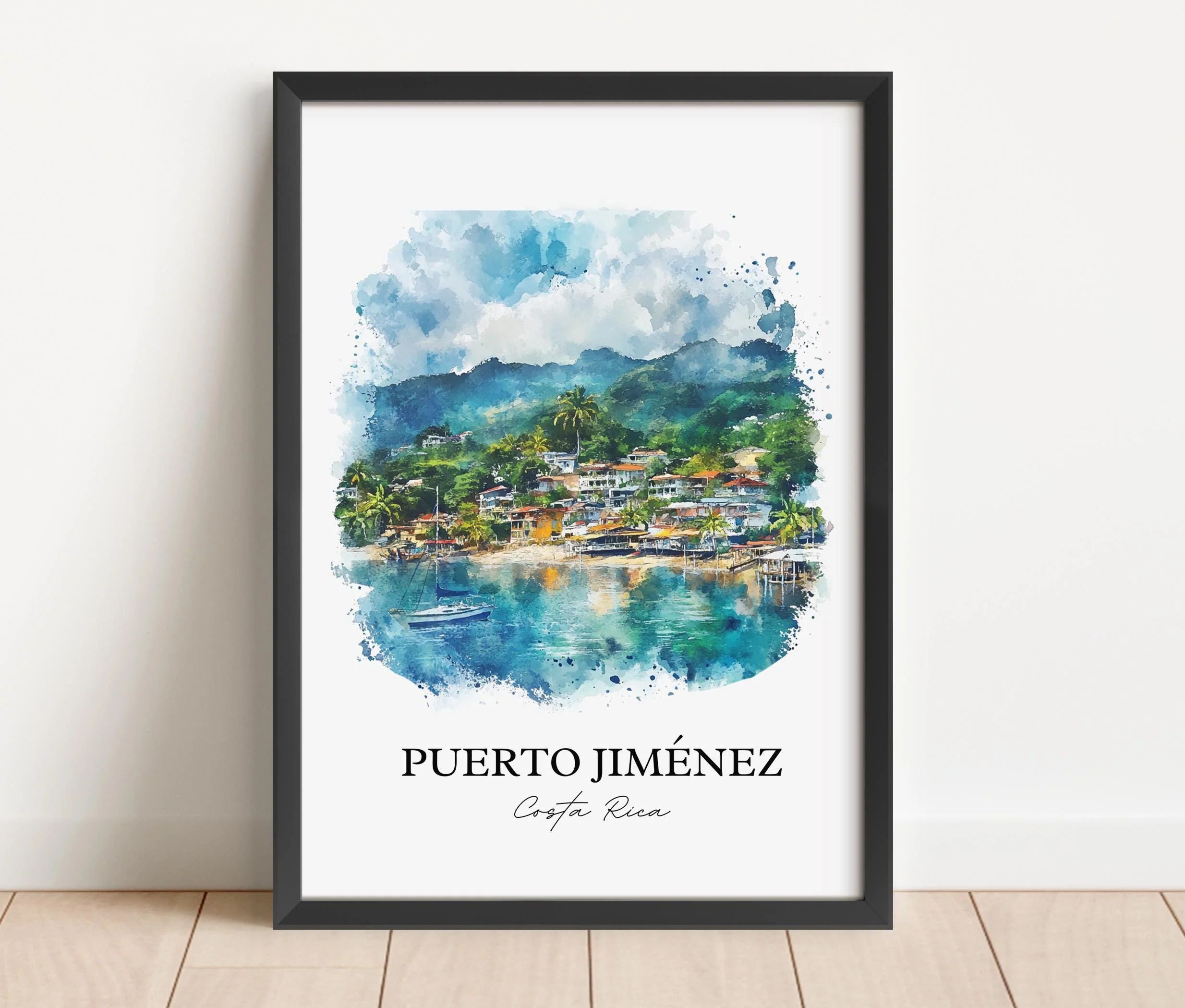 Puerto Jiménez, Costa Rica – Watercolor Art Print - Image 5