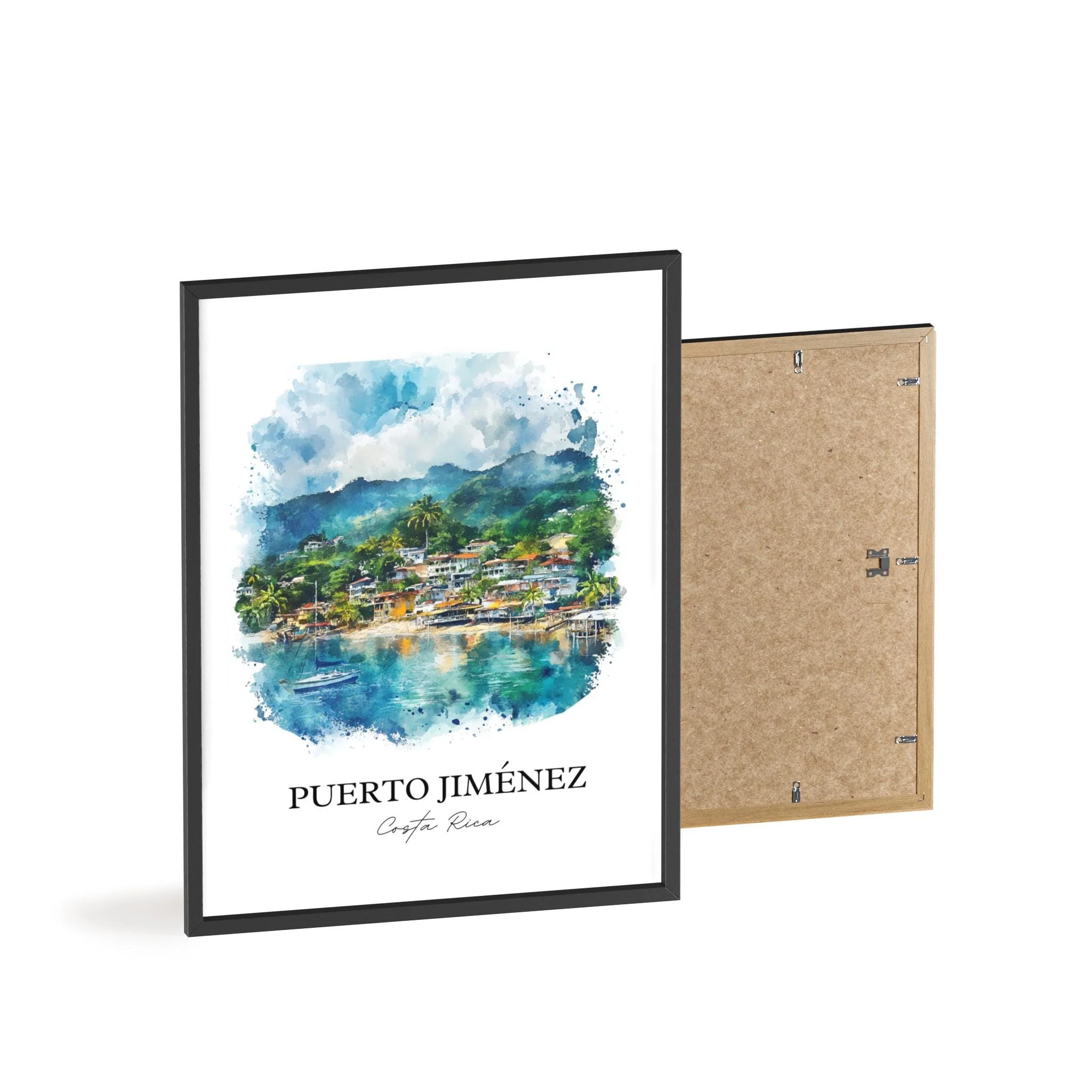 Puerto Jiménez, Costa Rica – Watercolor Art Print - Image 8