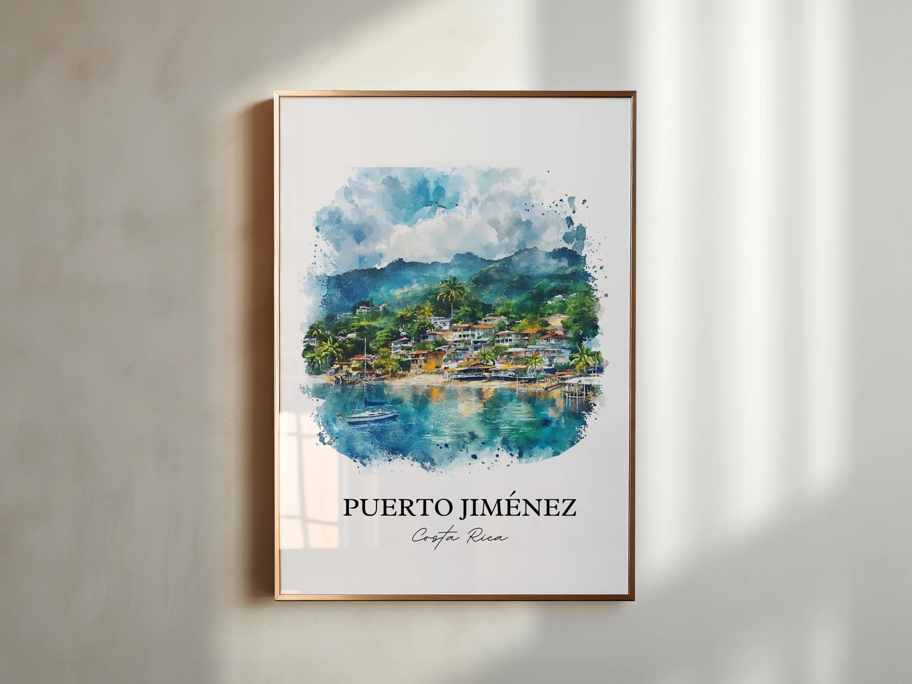 Puerto Jiménez, Costa Rica – Watercolor Art Print - Image 3