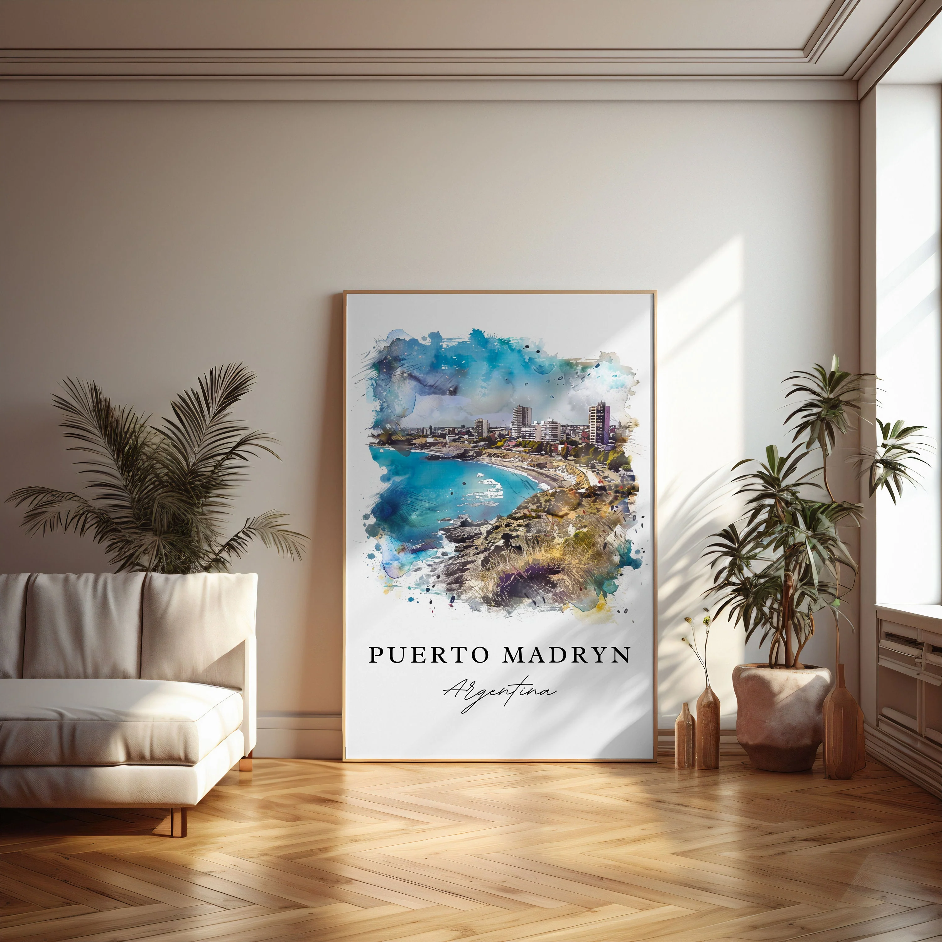 Puerto Madryn, Argentina – Watercolor Art Print - Image 4