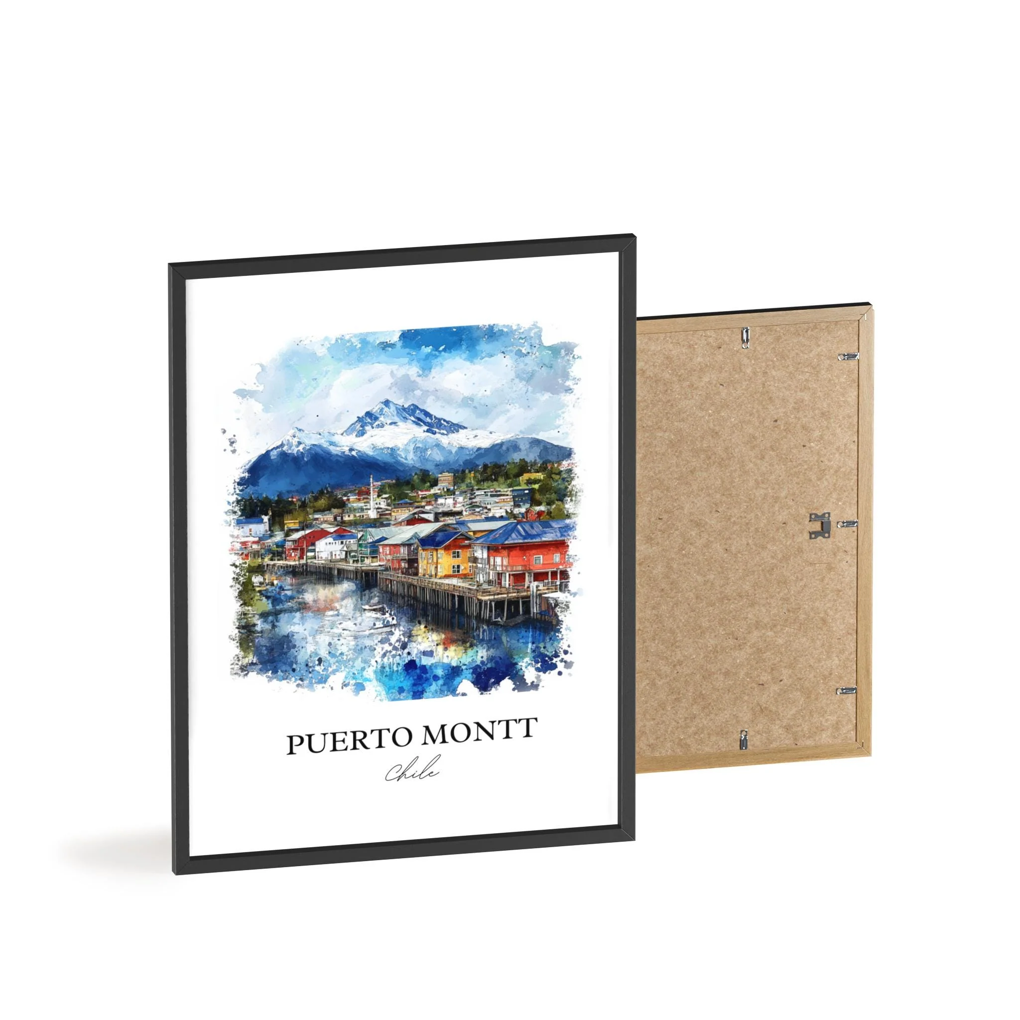 Puerto Montt, Chile – Watercolor Art Print - Image 8