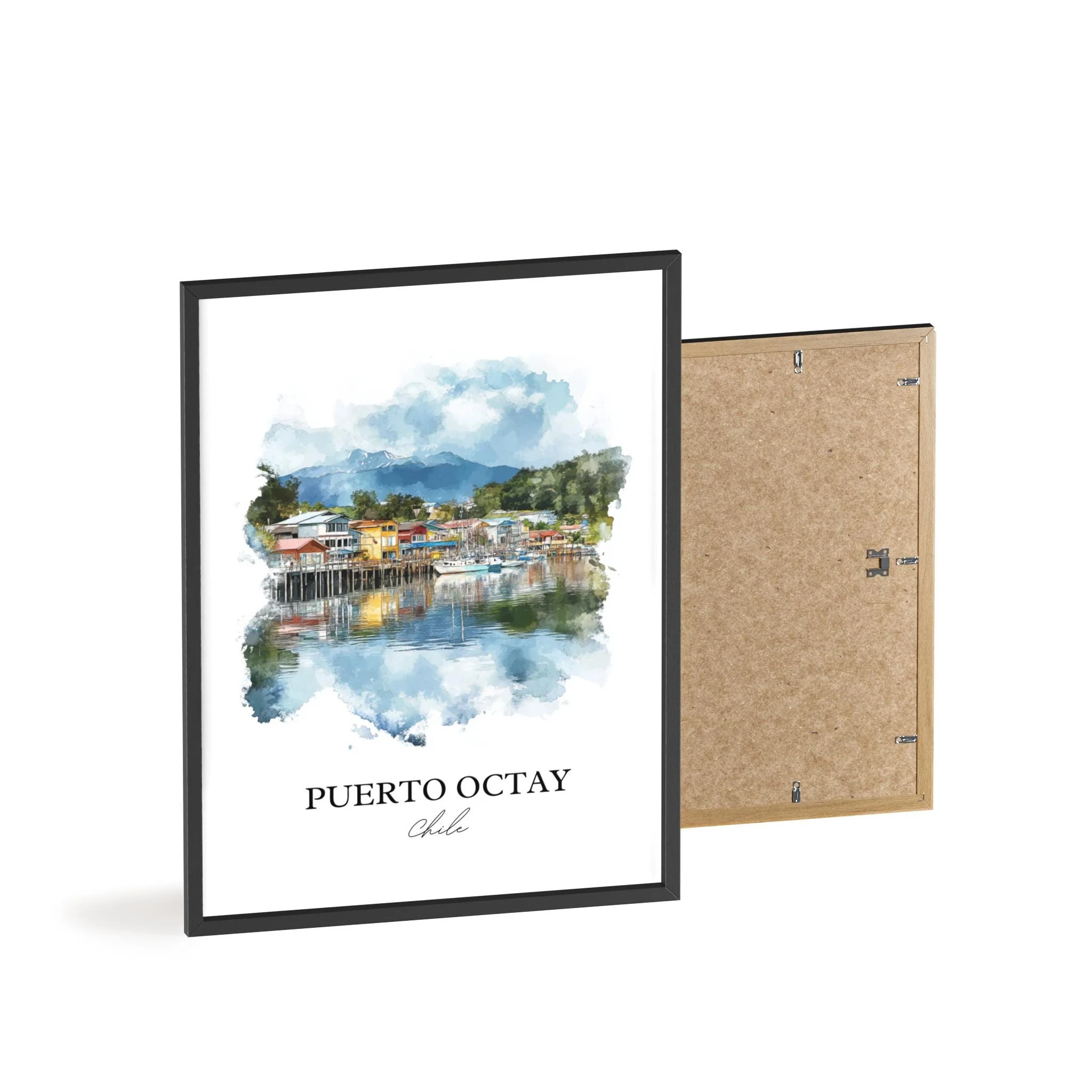 Puerto Octay, Chile – Watercolor Art Print - Image 8