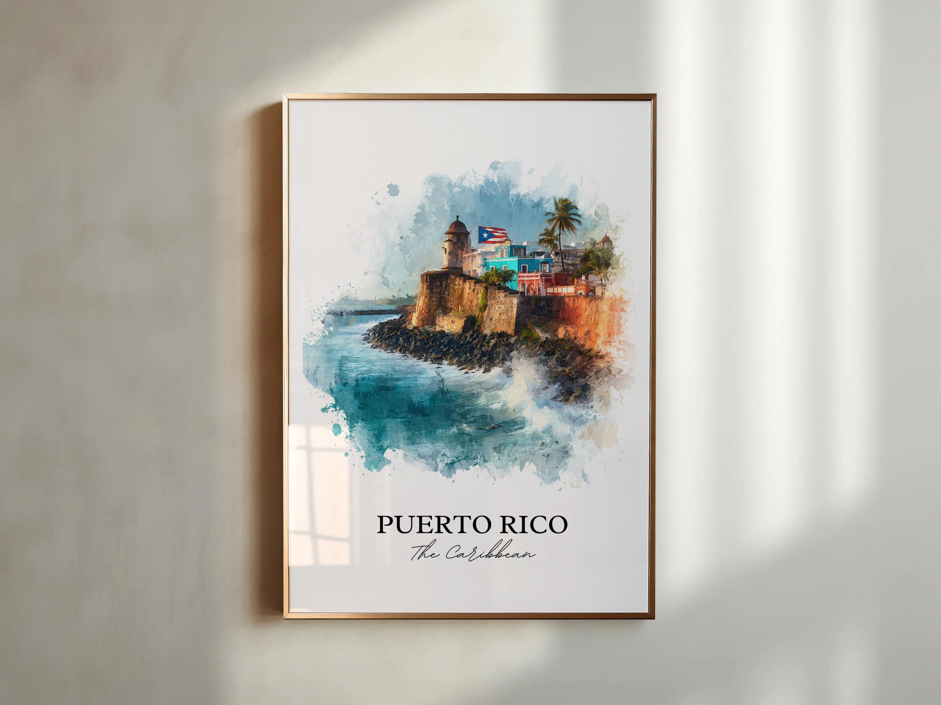 Puerto Rico, Caribbean – Watercolor Art Print - Image 2