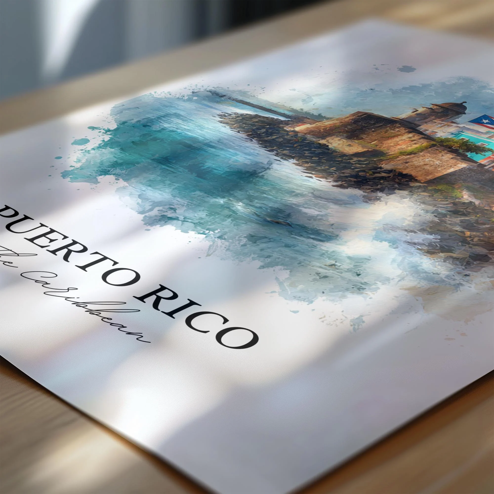 Puerto Rico, Caribbean – Watercolor Art Print - Image 3