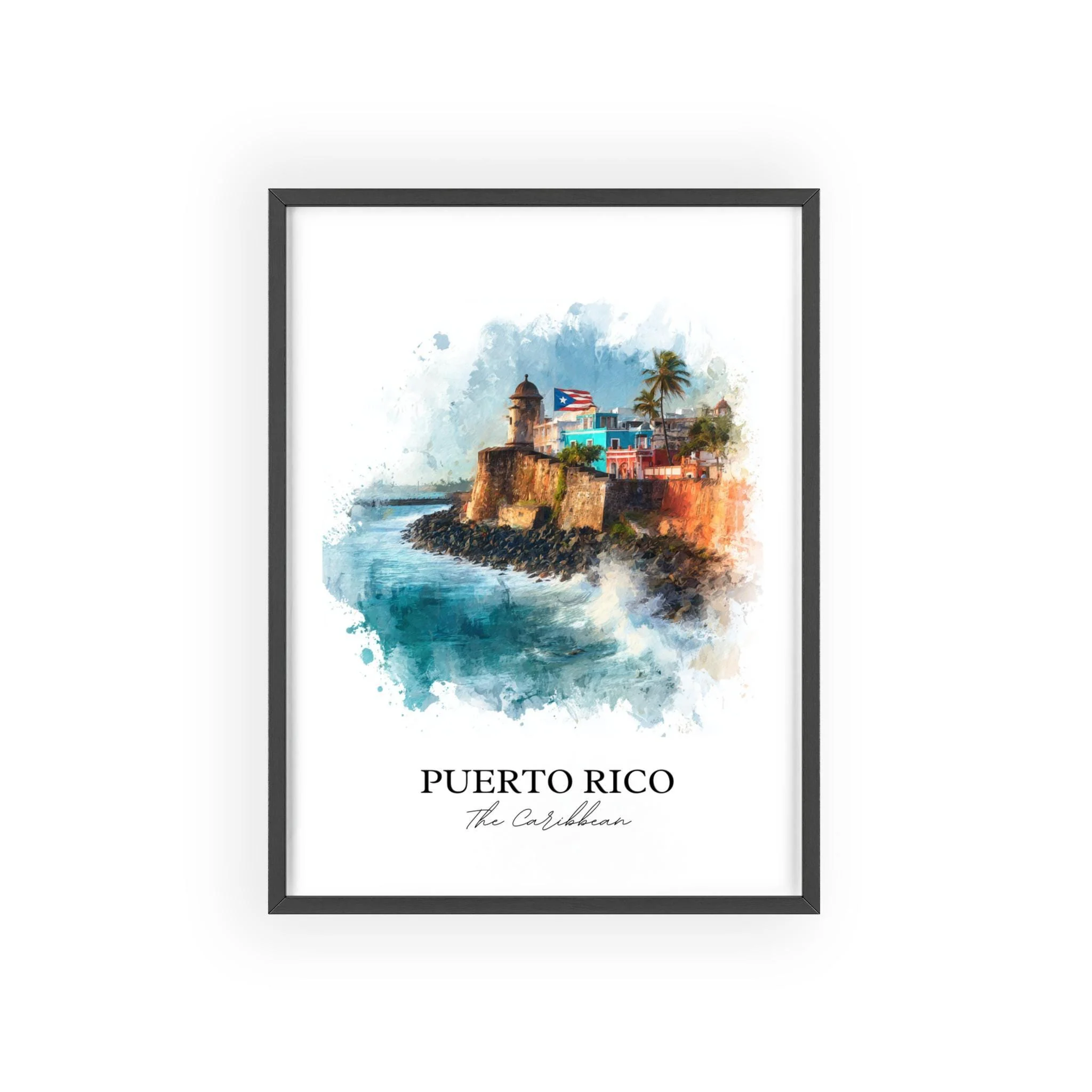 Puerto Rico, Caribbean – Watercolor Art Print - Image 6