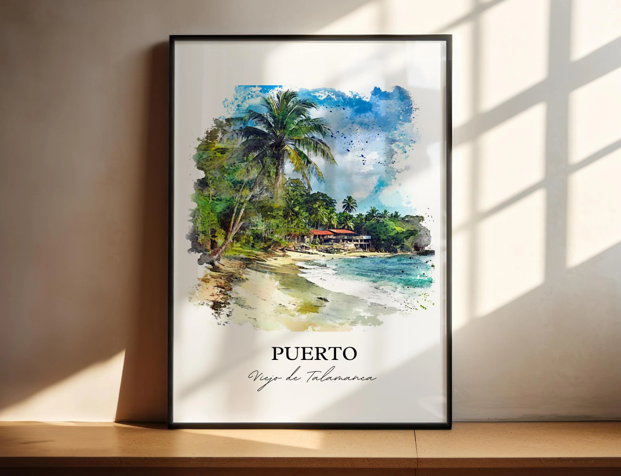 Puerto Viejo de Talamanca, Costa Rica – Watercolor Art Print