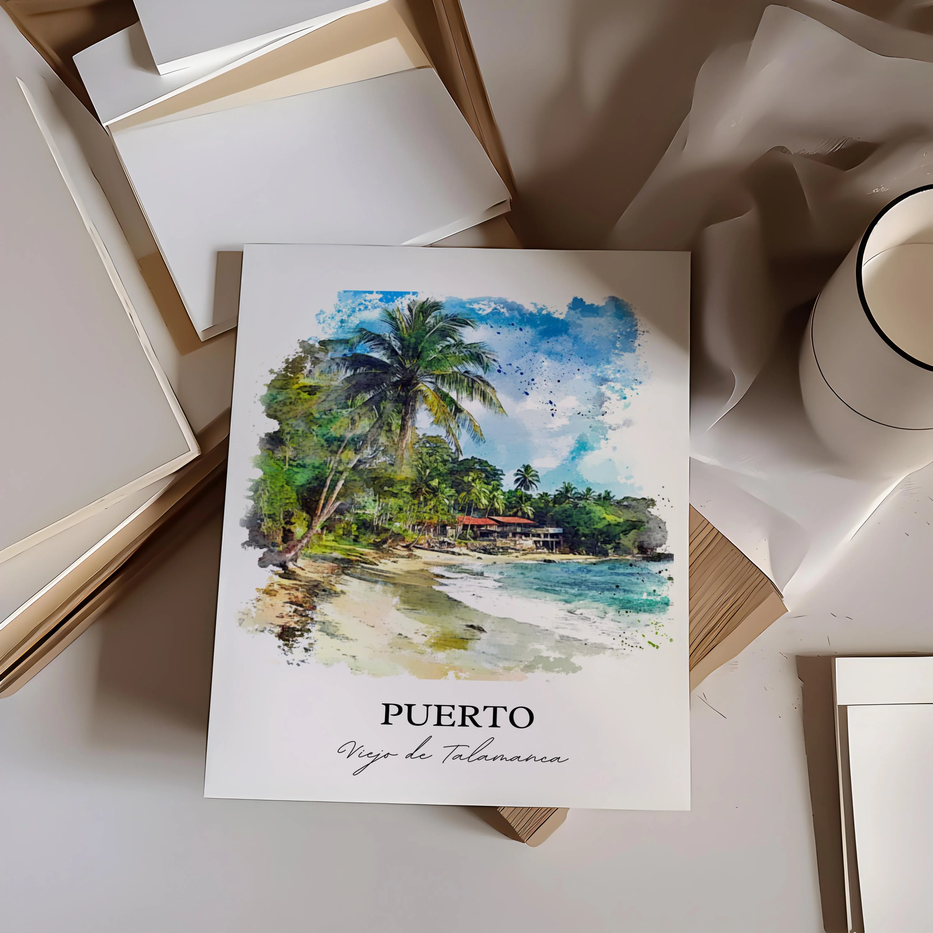 Puerto Viejo de Talamanca, Costa Rica – Watercolor Art Print - Image 6