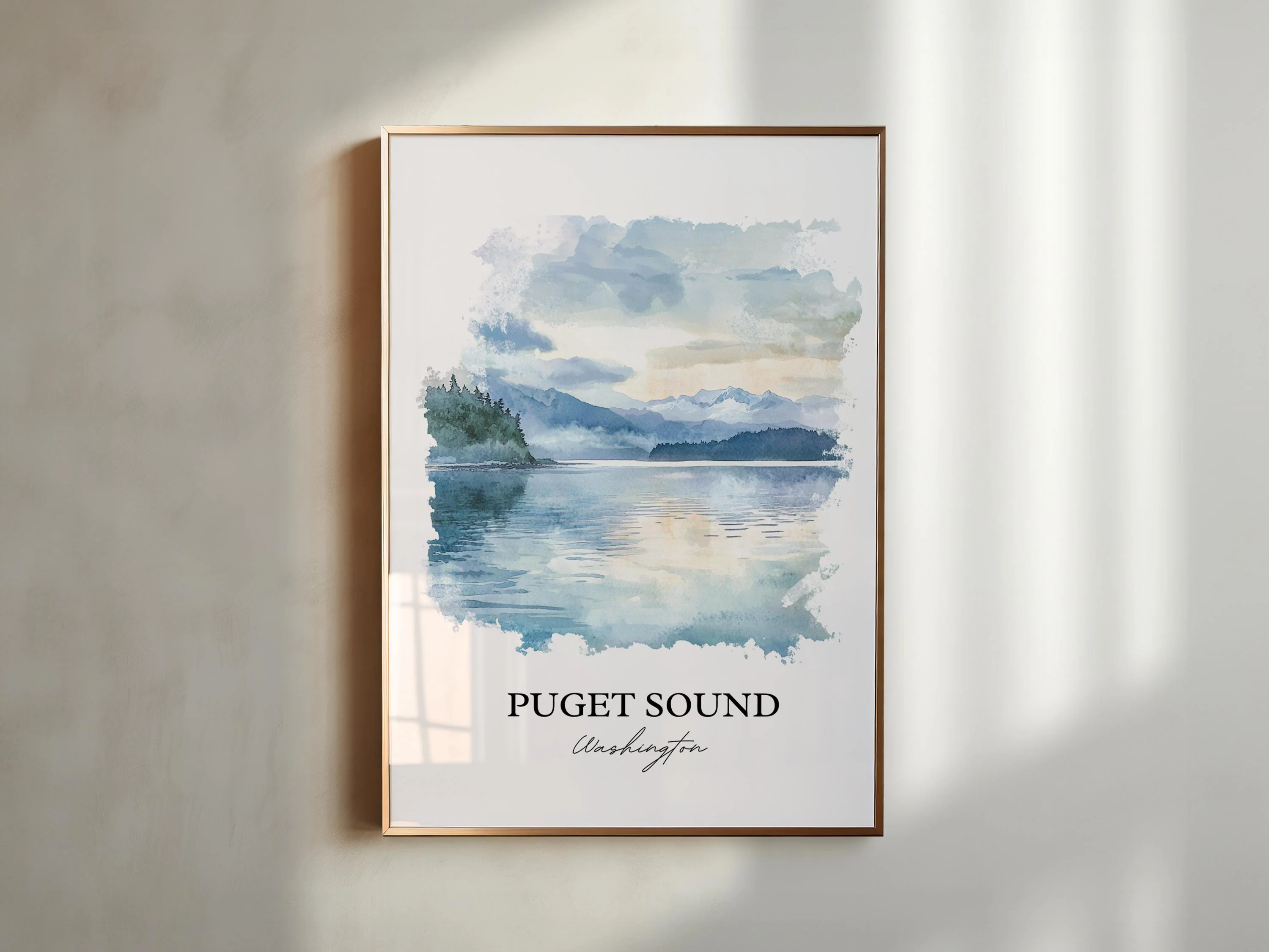 Puget Sound, USA – Watercolor Art Print - Image 5