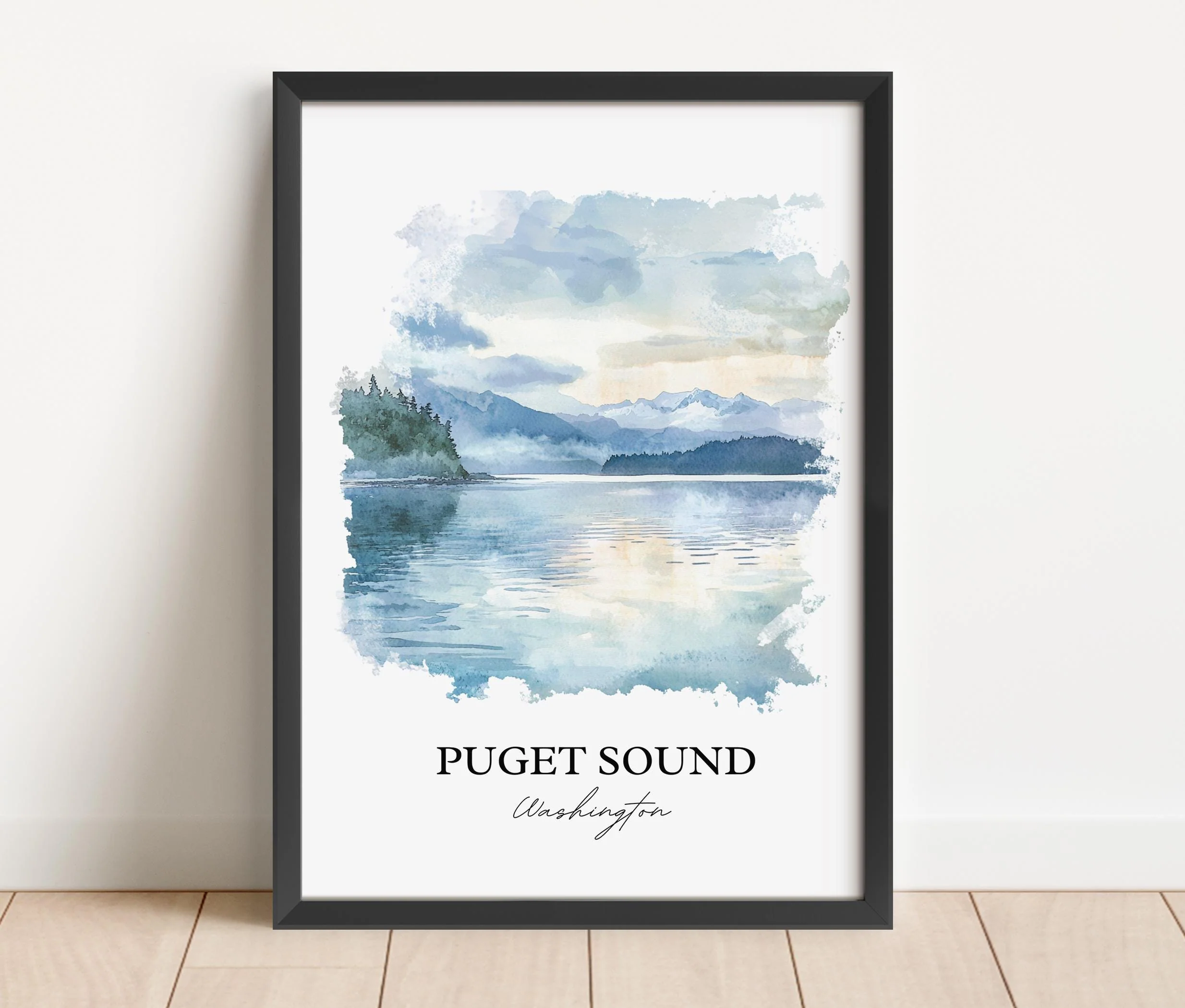 Puget Sound, USA – Watercolor Art Print - Image 6