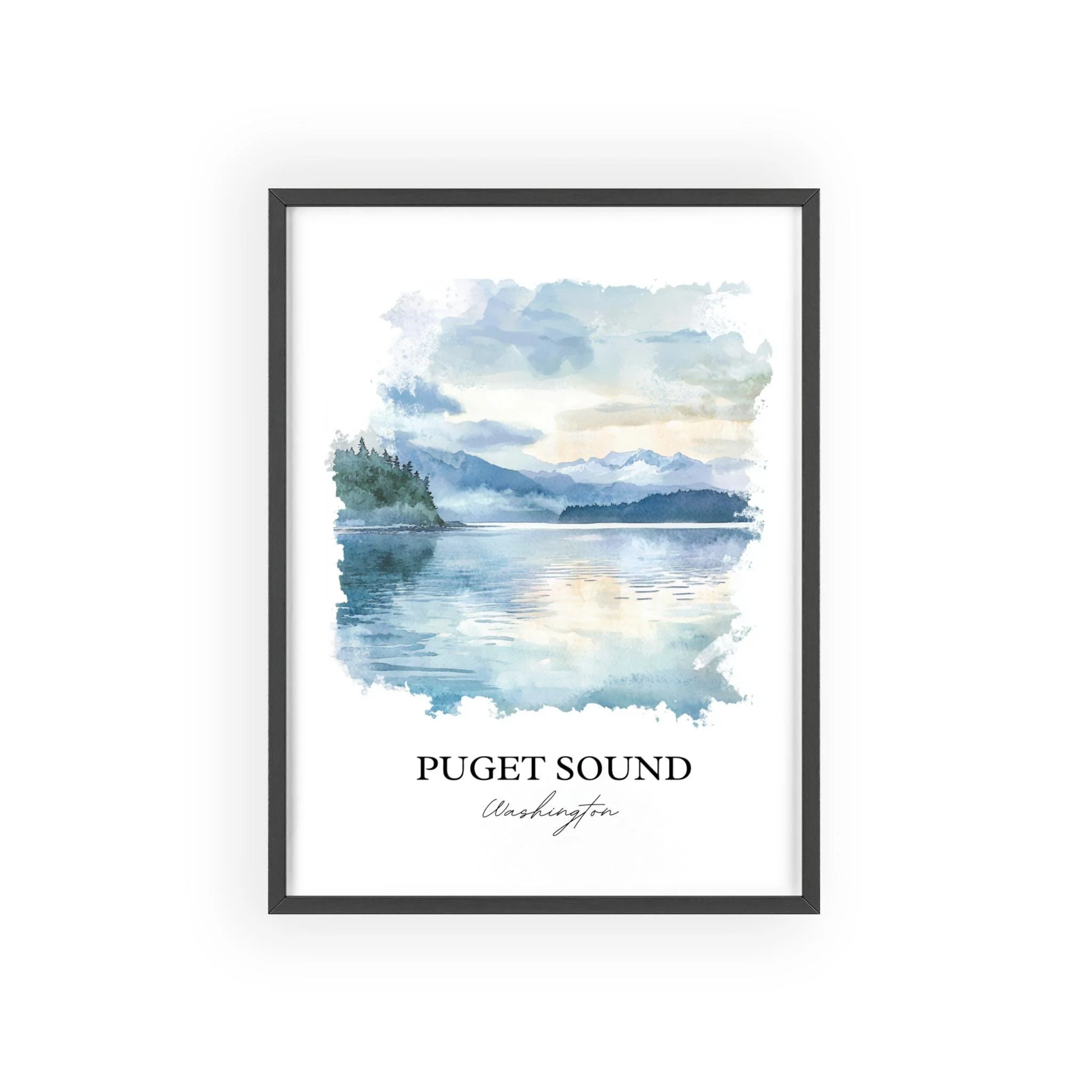 Puget Sound, USA – Watercolor Art Print - Image 7
