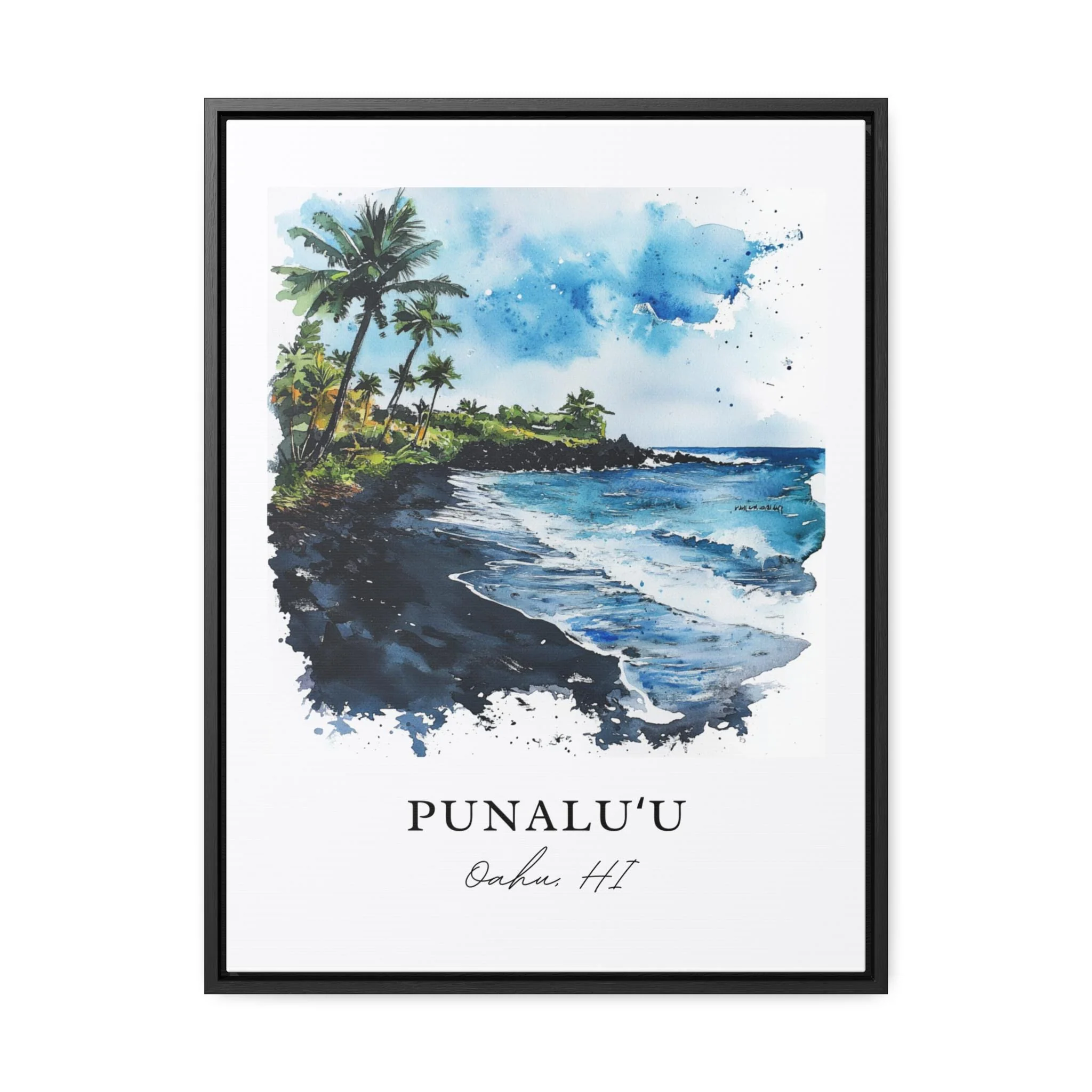 Punaluu, Hawaii, Hawaii – Watercolor Art Print - Image 6