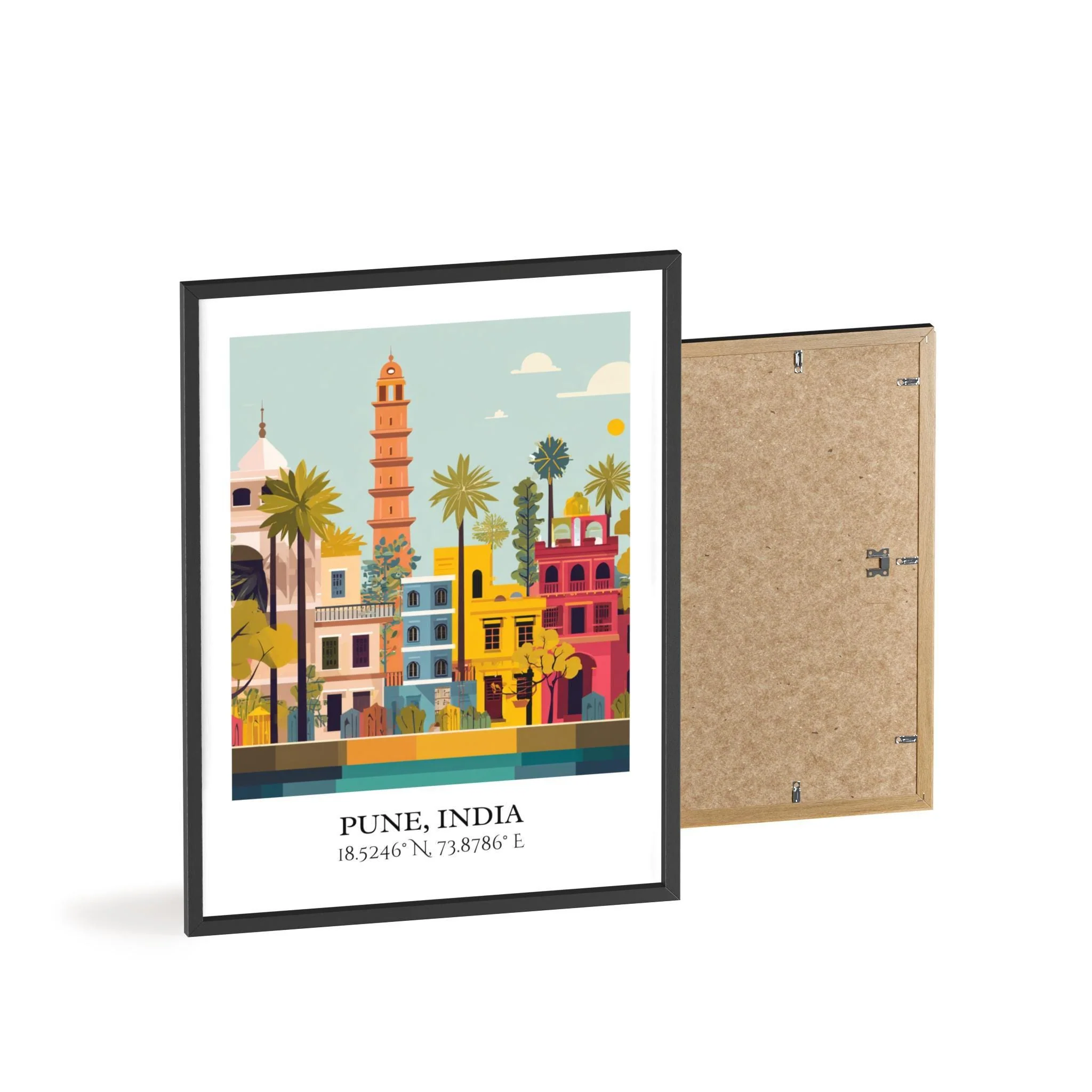 Pune, India – Watercolor Art Print - Image 8