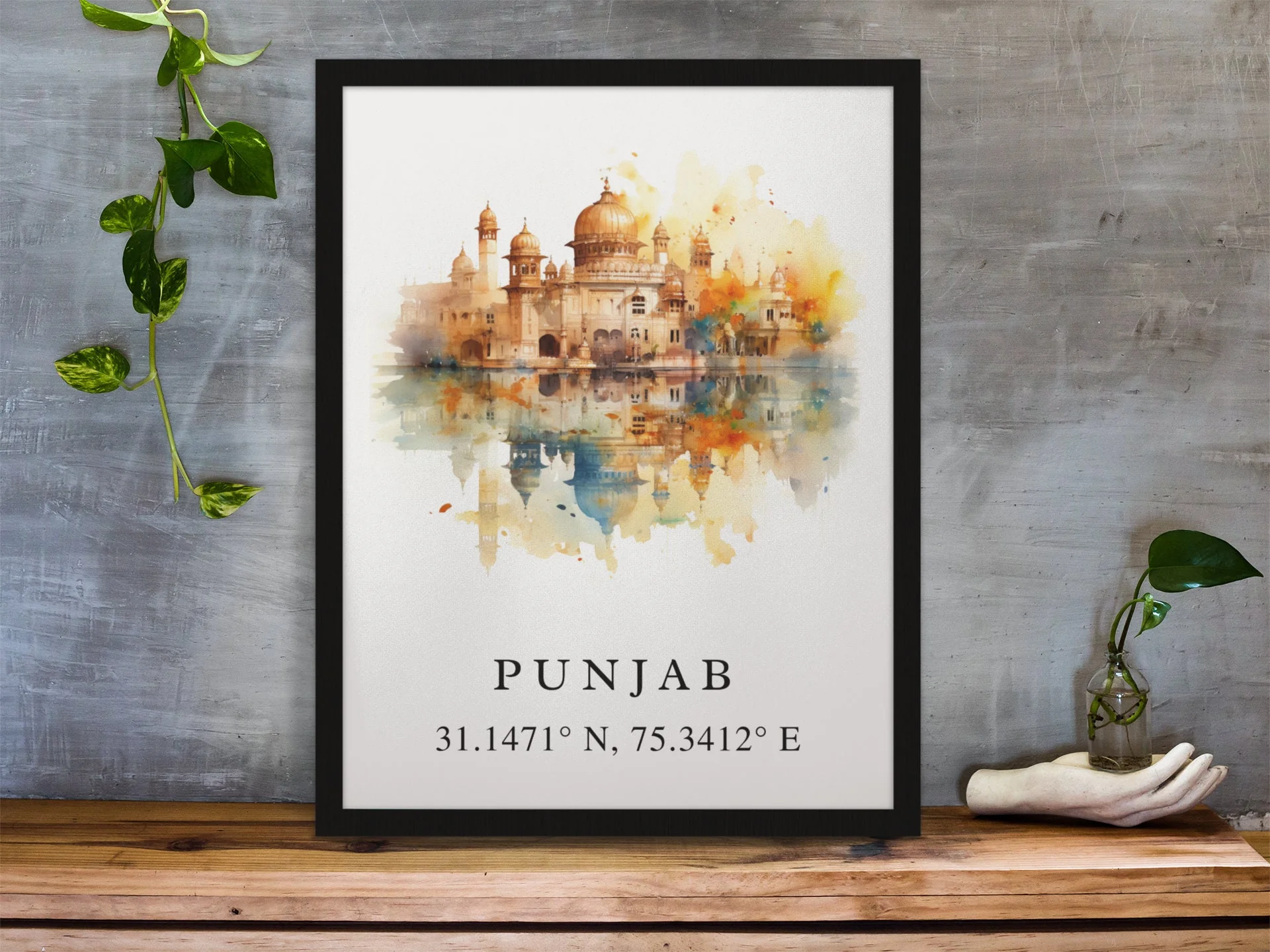 Punjab, India – Watercolor Art Print - Image 2