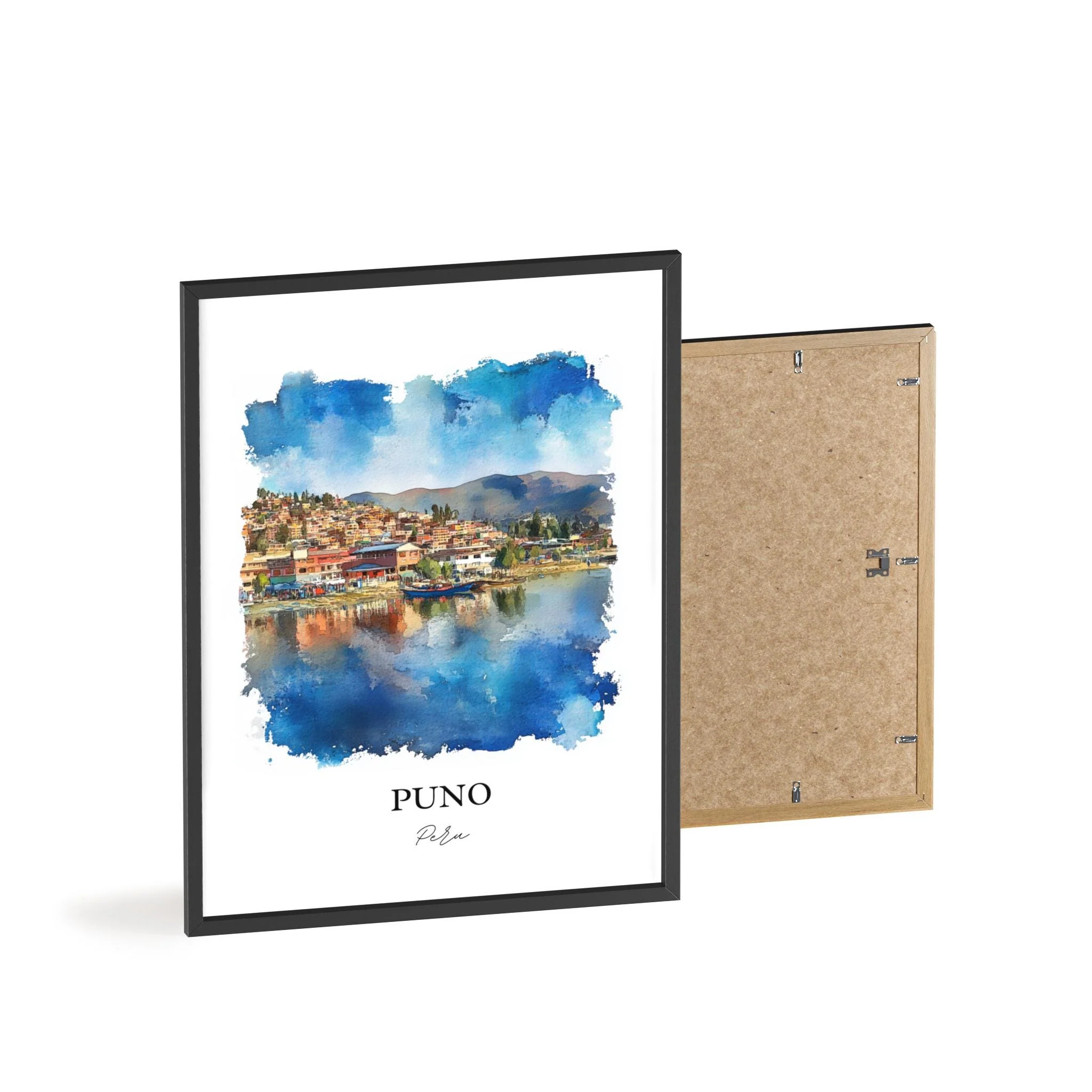 Puno, Peru – Lake Titicaca Watercolor Art Print - Image 8