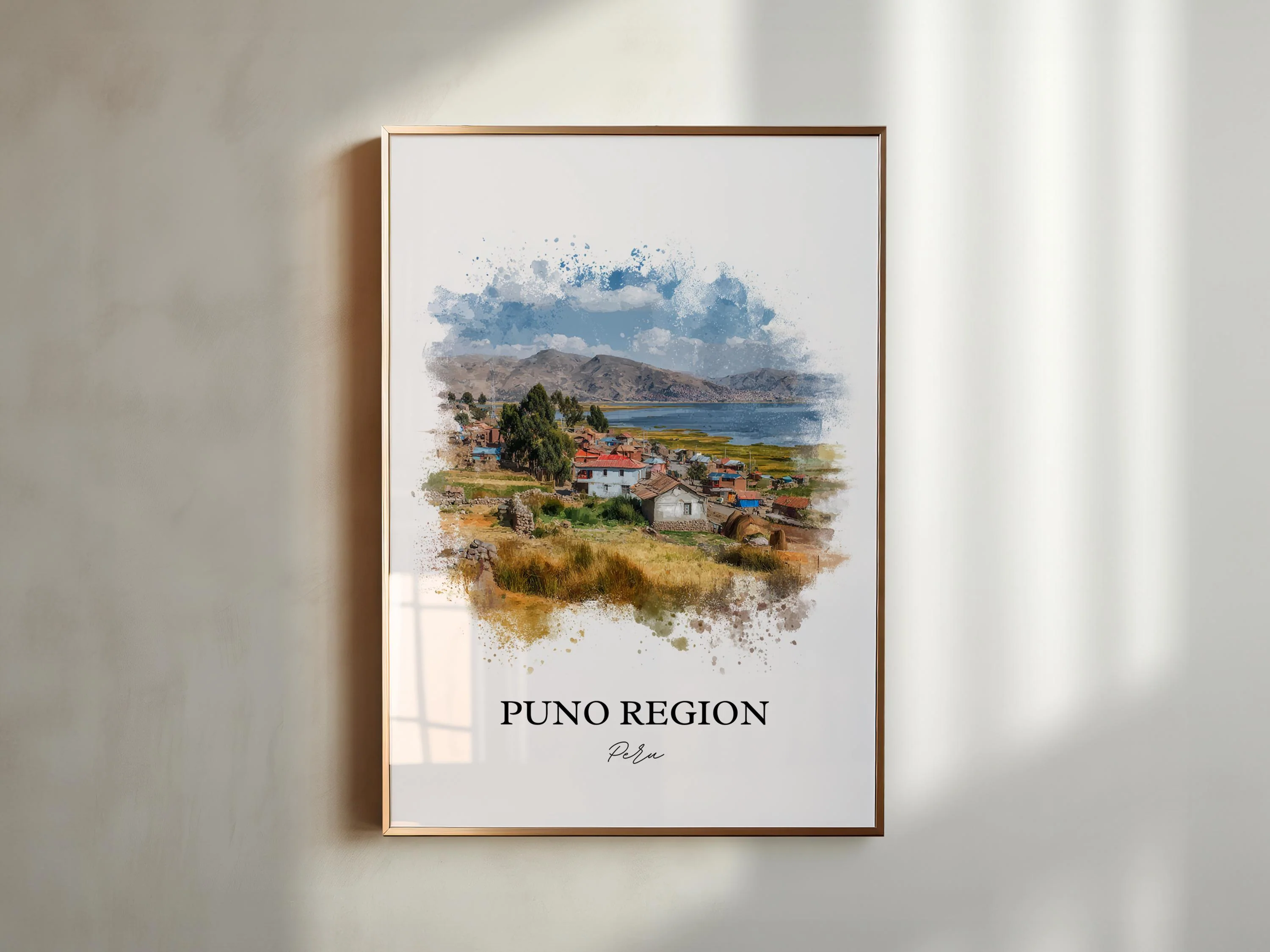 Puno, Peru – Watercolor Art Print - Image 3