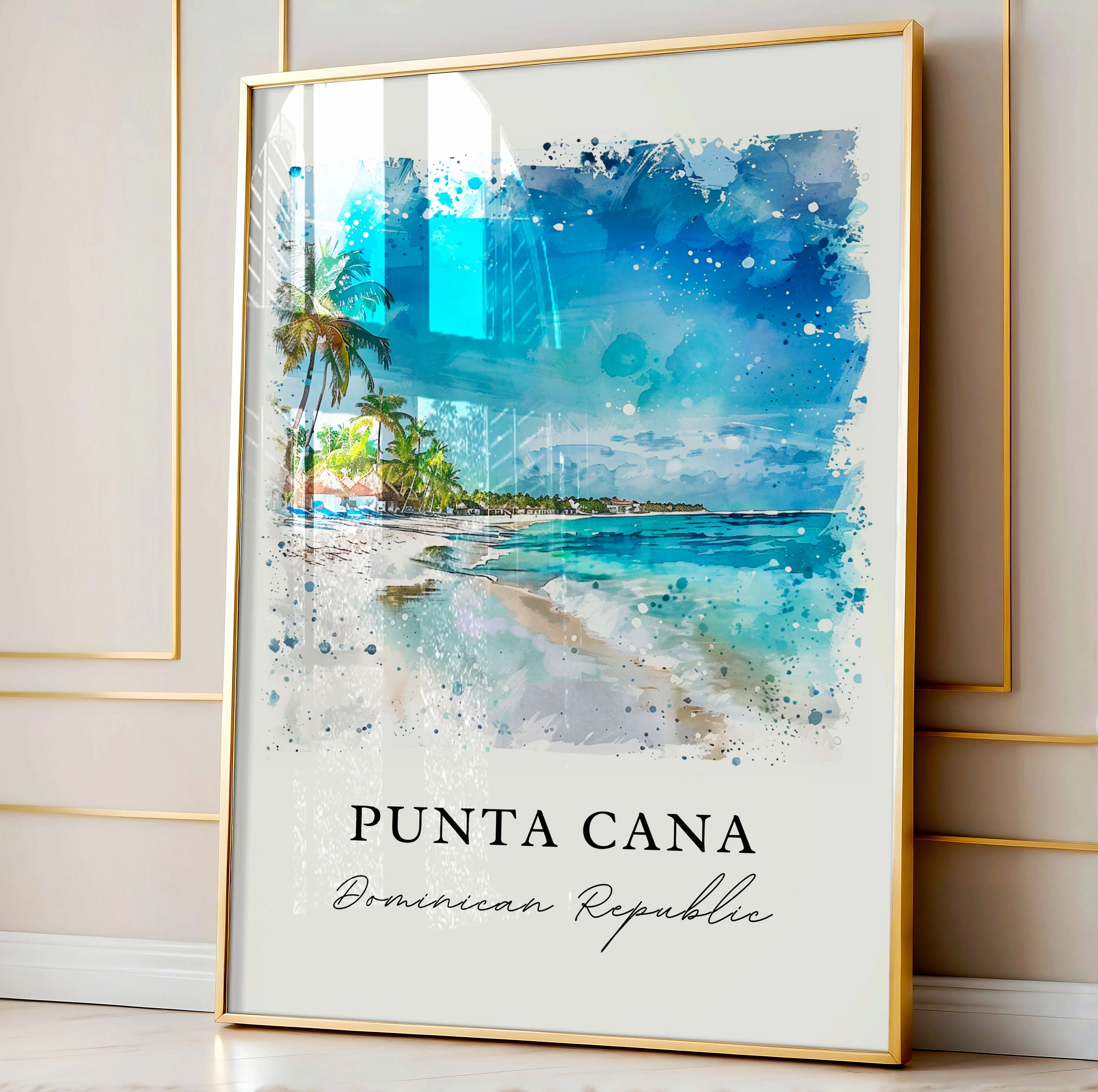 Punta Cana, Dominican Republic – Watercolor Art Print - Image 4
