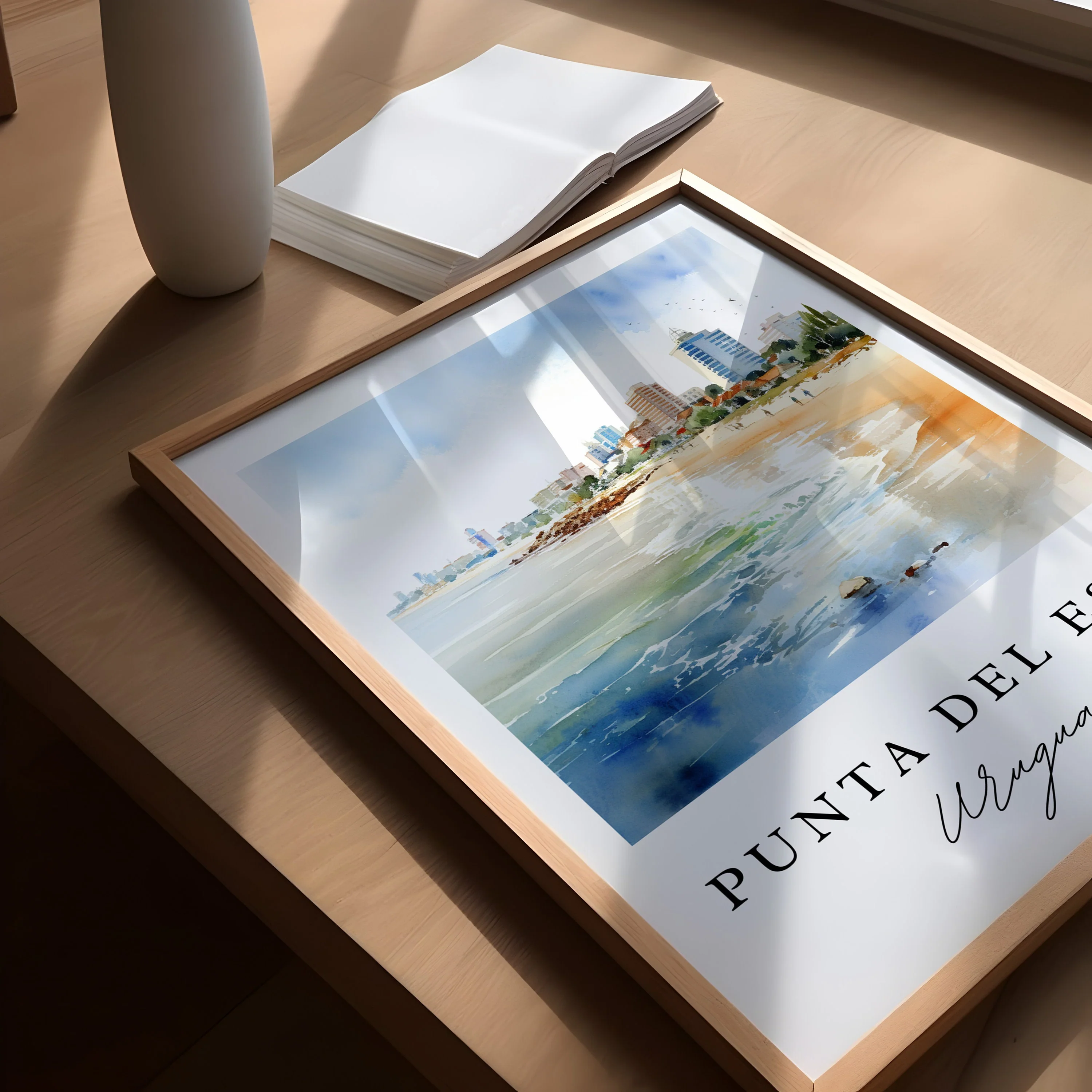 Punta del Este, Uruguay – Watercolor Art Print - Image 3