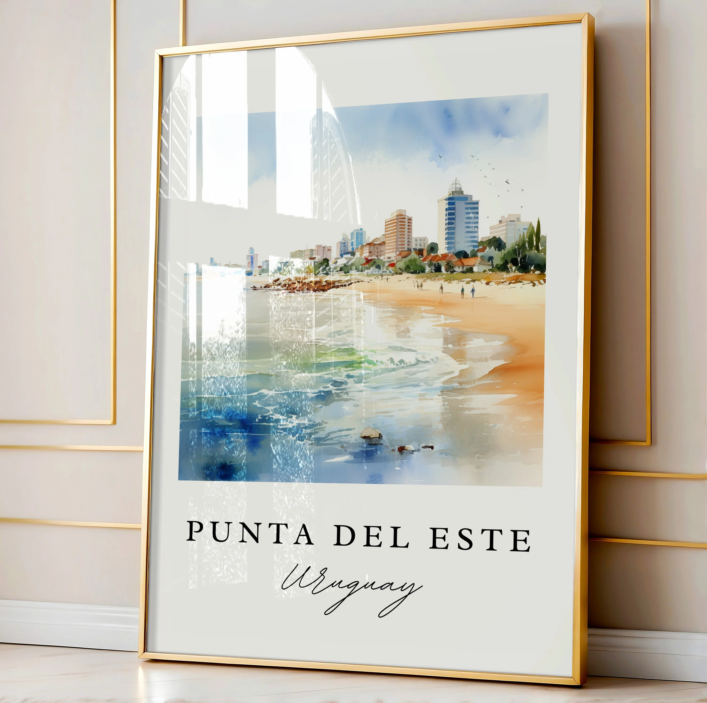 Punta del Este, Uruguay – Watercolor Art Print - Image 4