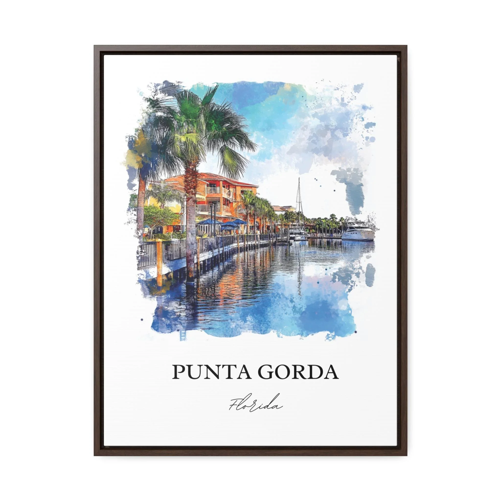 Punta Gorda, Florida, USA – Watercolor Art Print - Image 7