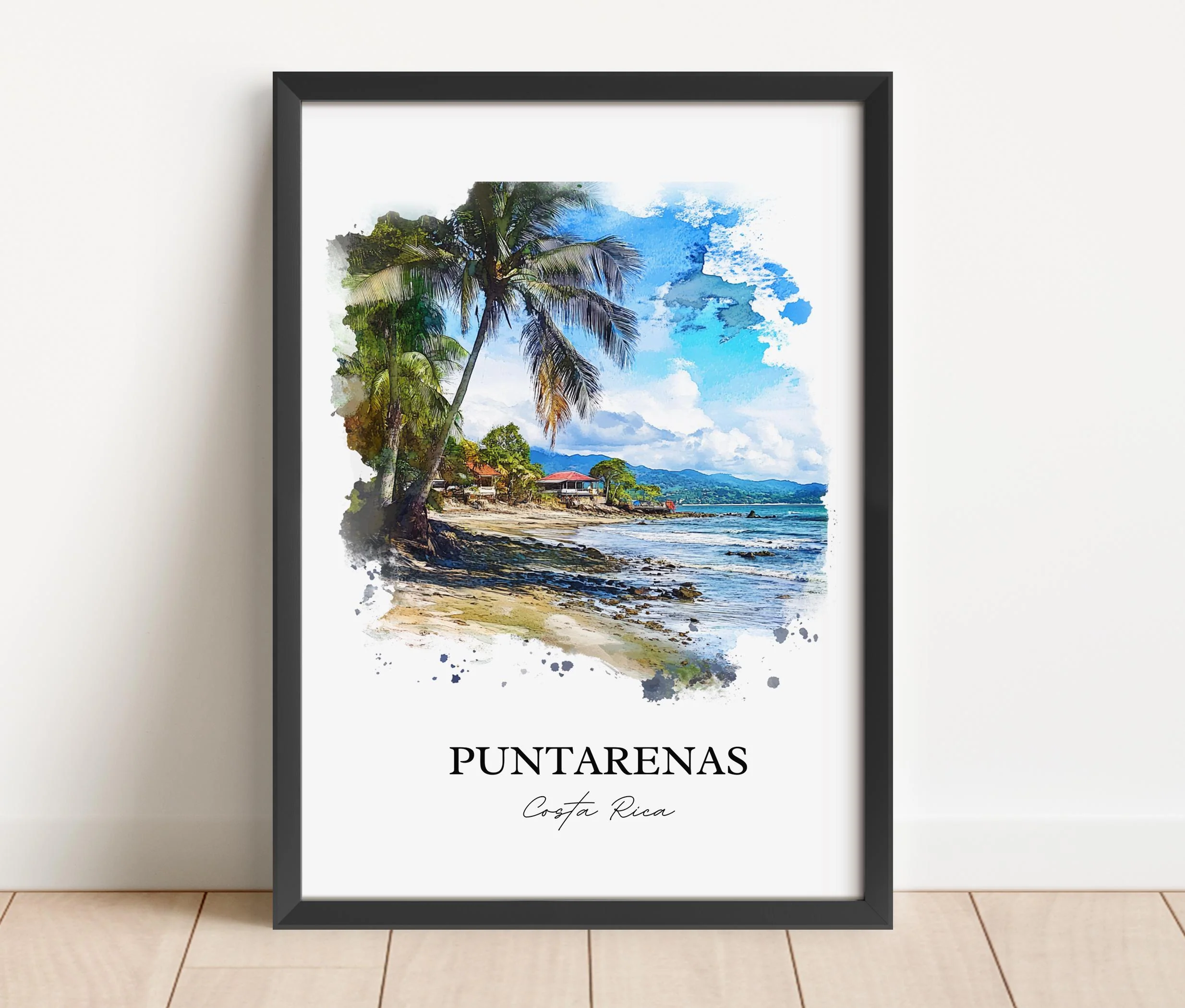 Puntarenas, Costa Rica – Watercolor Art Print of Gulf of Nicoya - Image 3