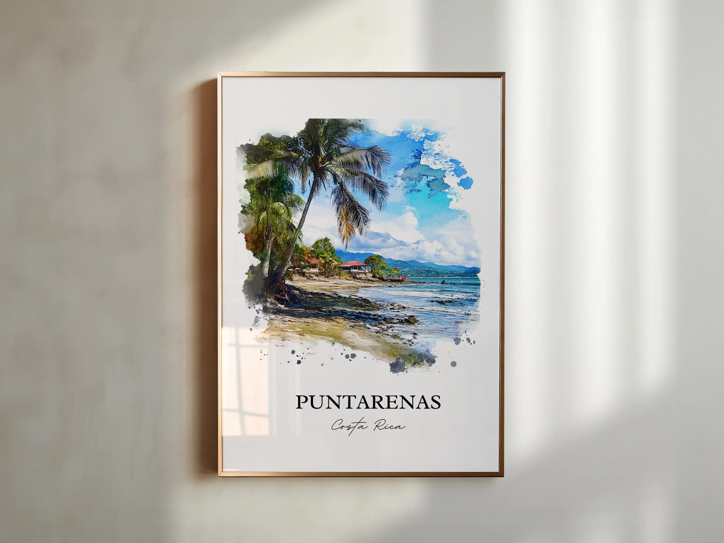 Puntarenas, Costa Rica – Watercolor Art Print of Gulf of Nicoya - Image 4