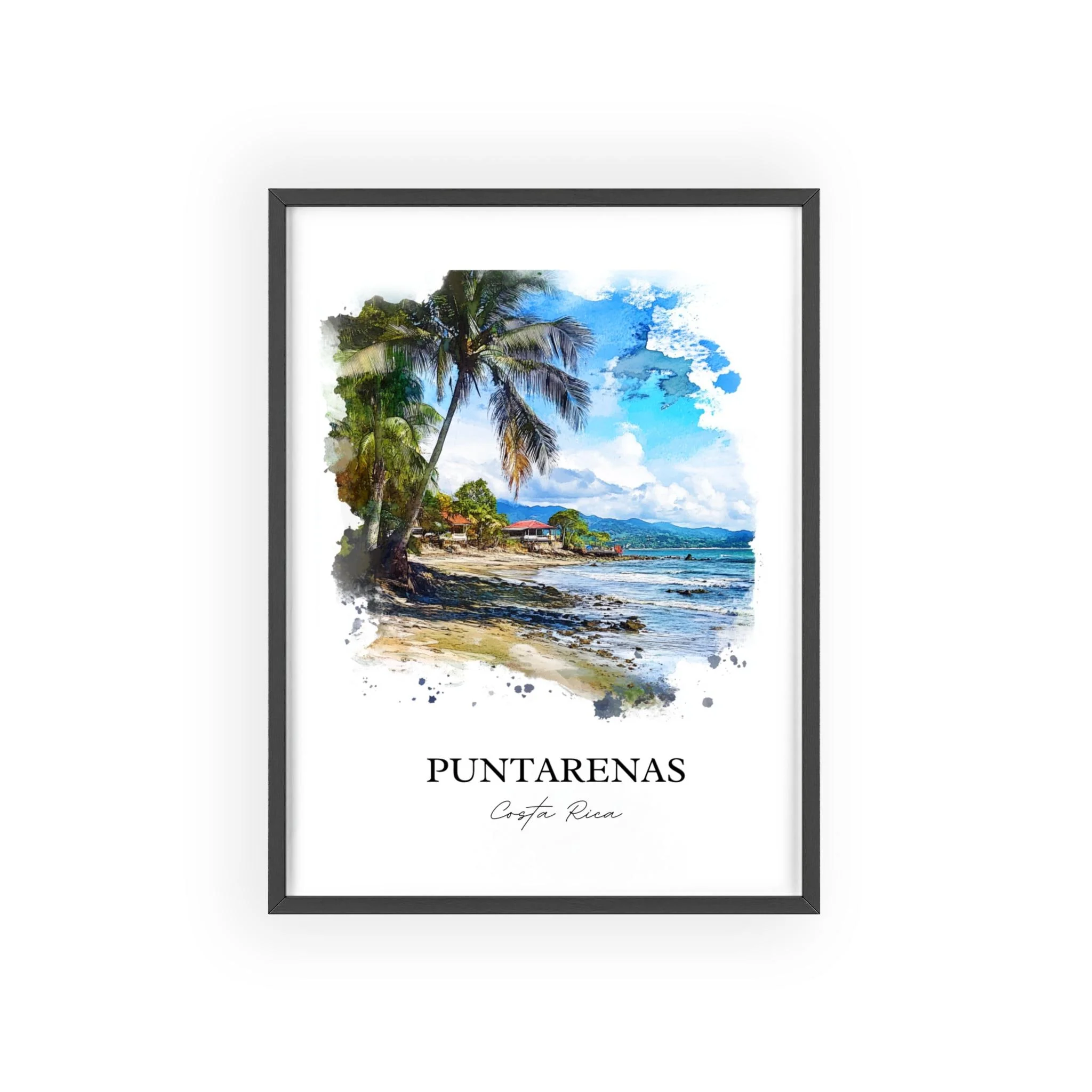 Puntarenas, Costa Rica – Watercolor Art Print of Gulf of Nicoya - Image 7