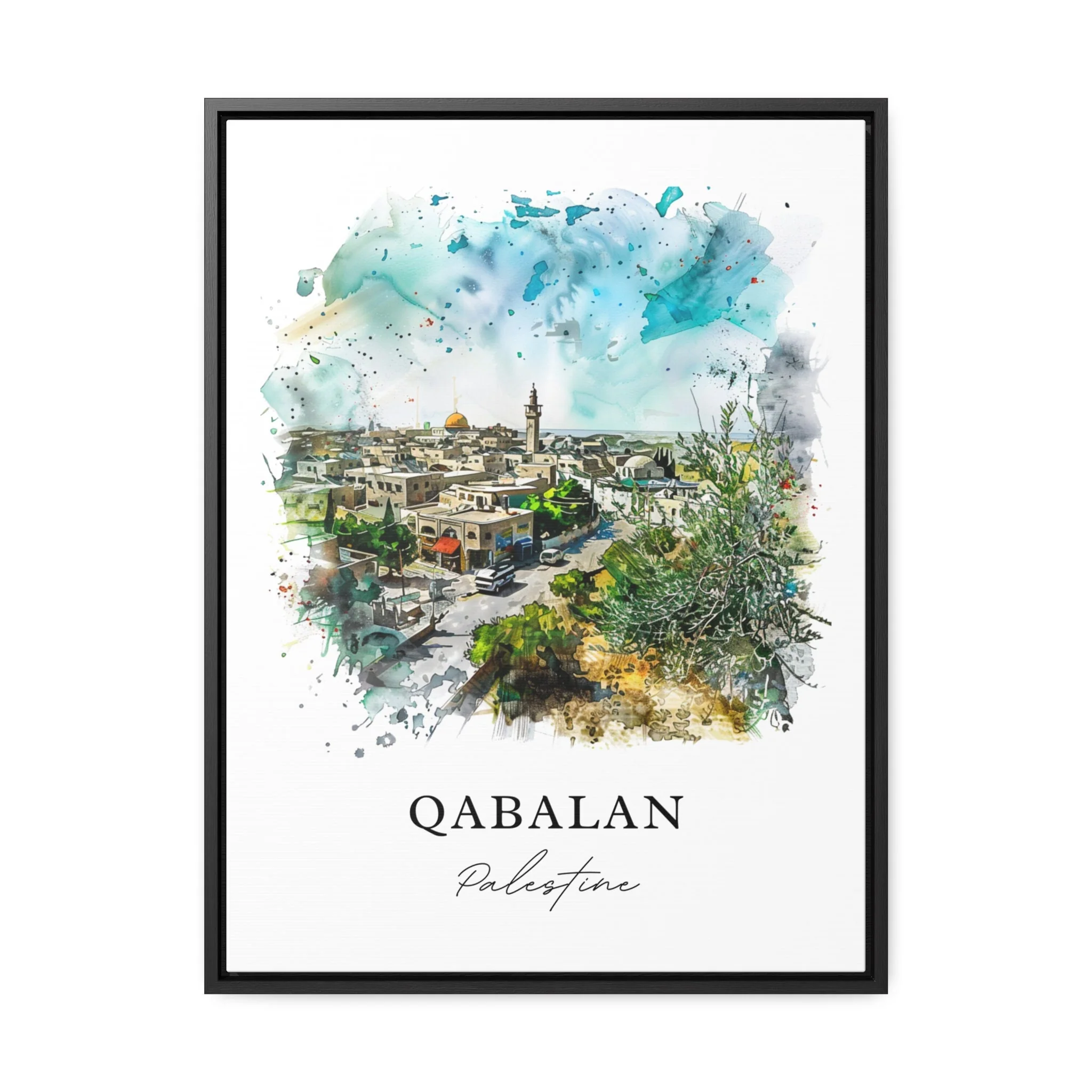 Qabalan, Palestine – Watercolor Art Print - Image 5