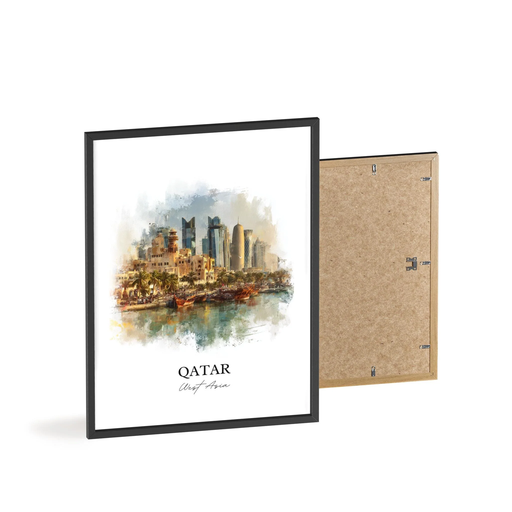 Qatar, Qatar – Watercolor Art Print - Image 8