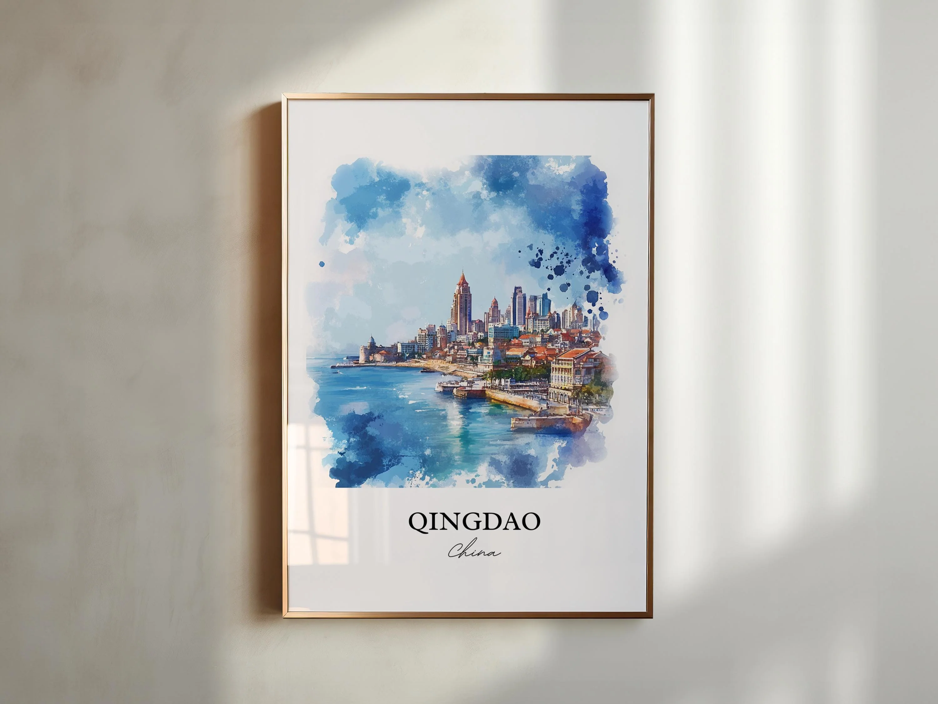 Qingdao, China – Watercolor Art Print - Image 3