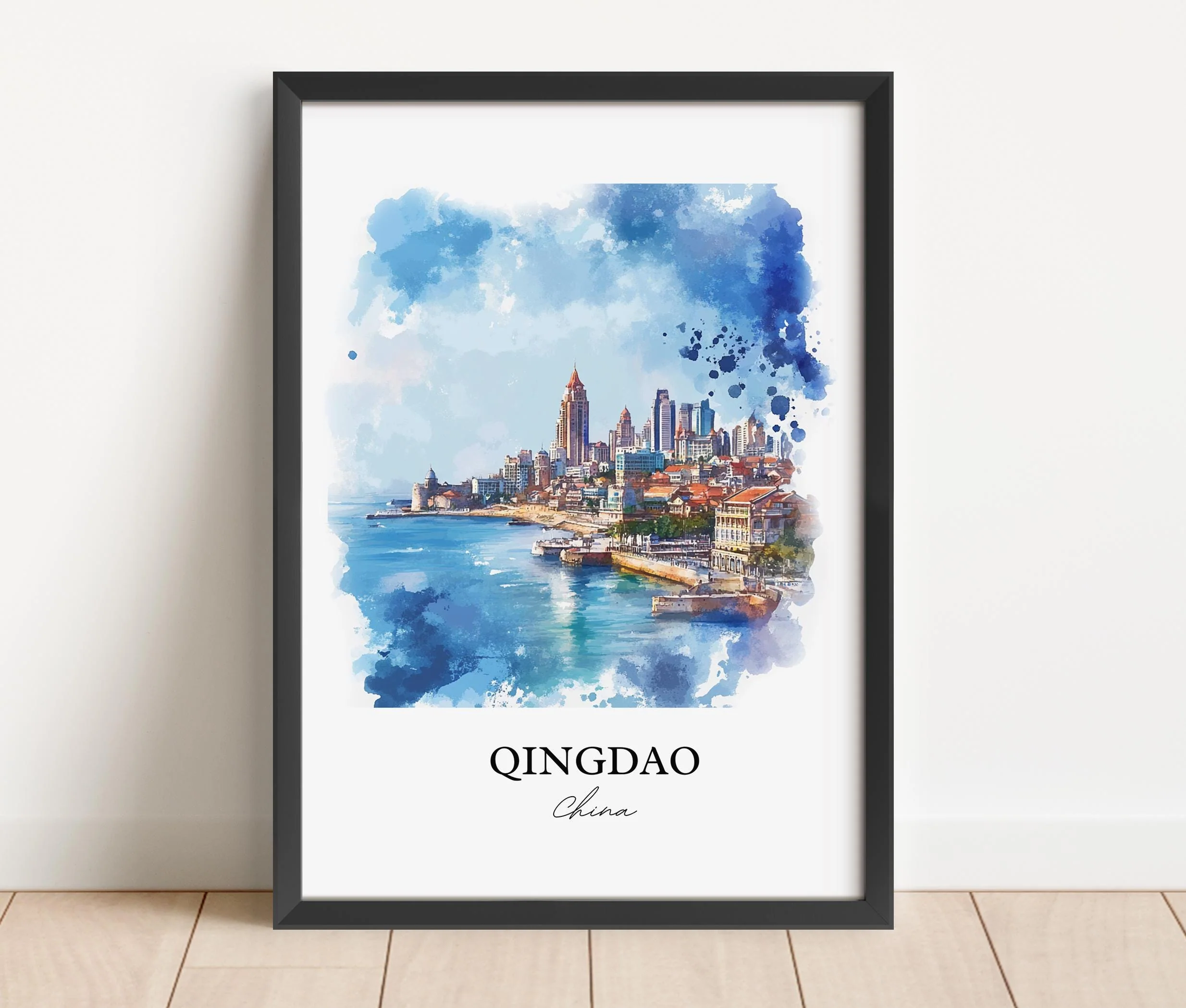 Qingdao, China – Watercolor Art Print - Image 6