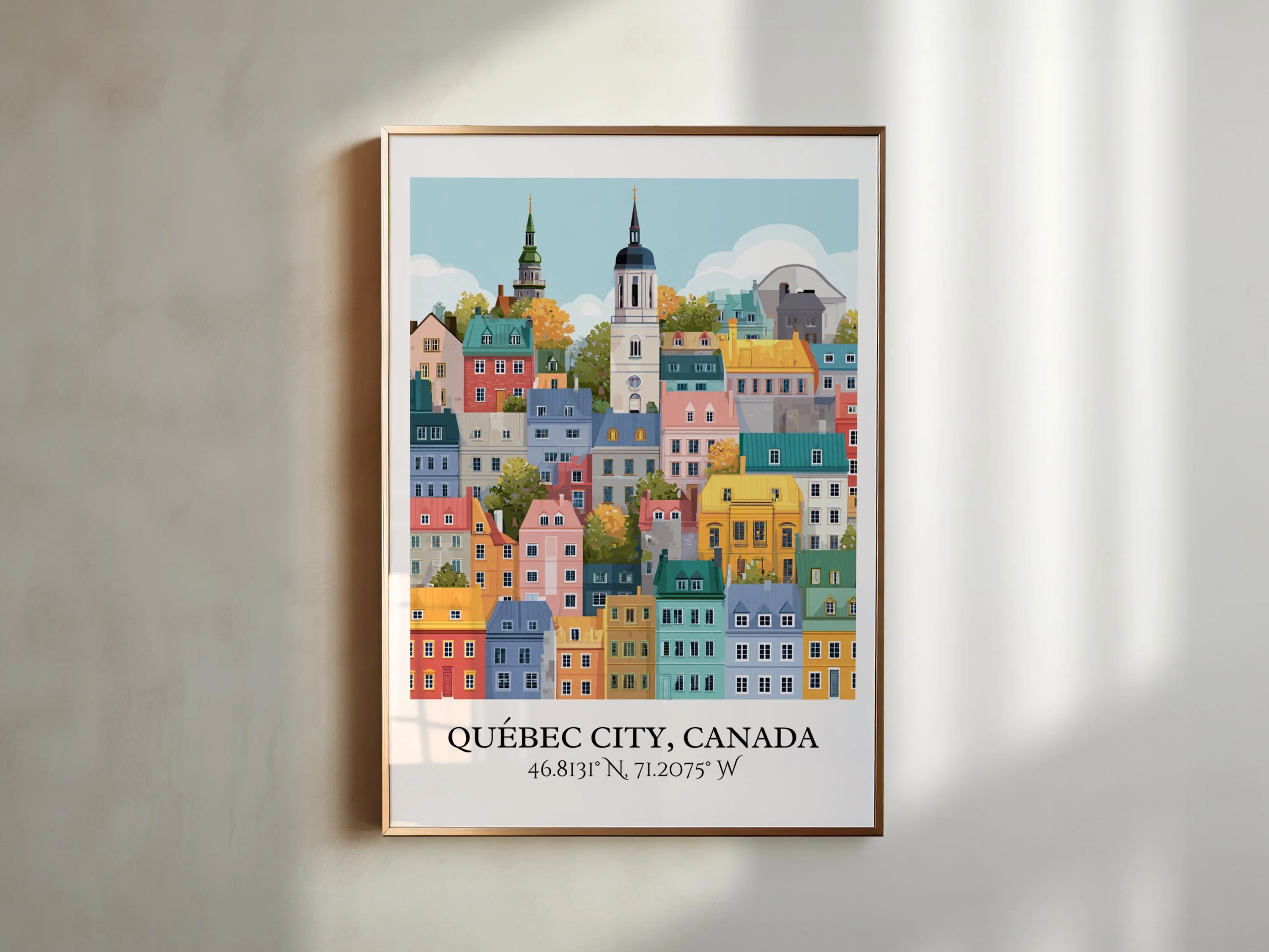 Quebec City, Canada – Watercolor Art Print - Image 3