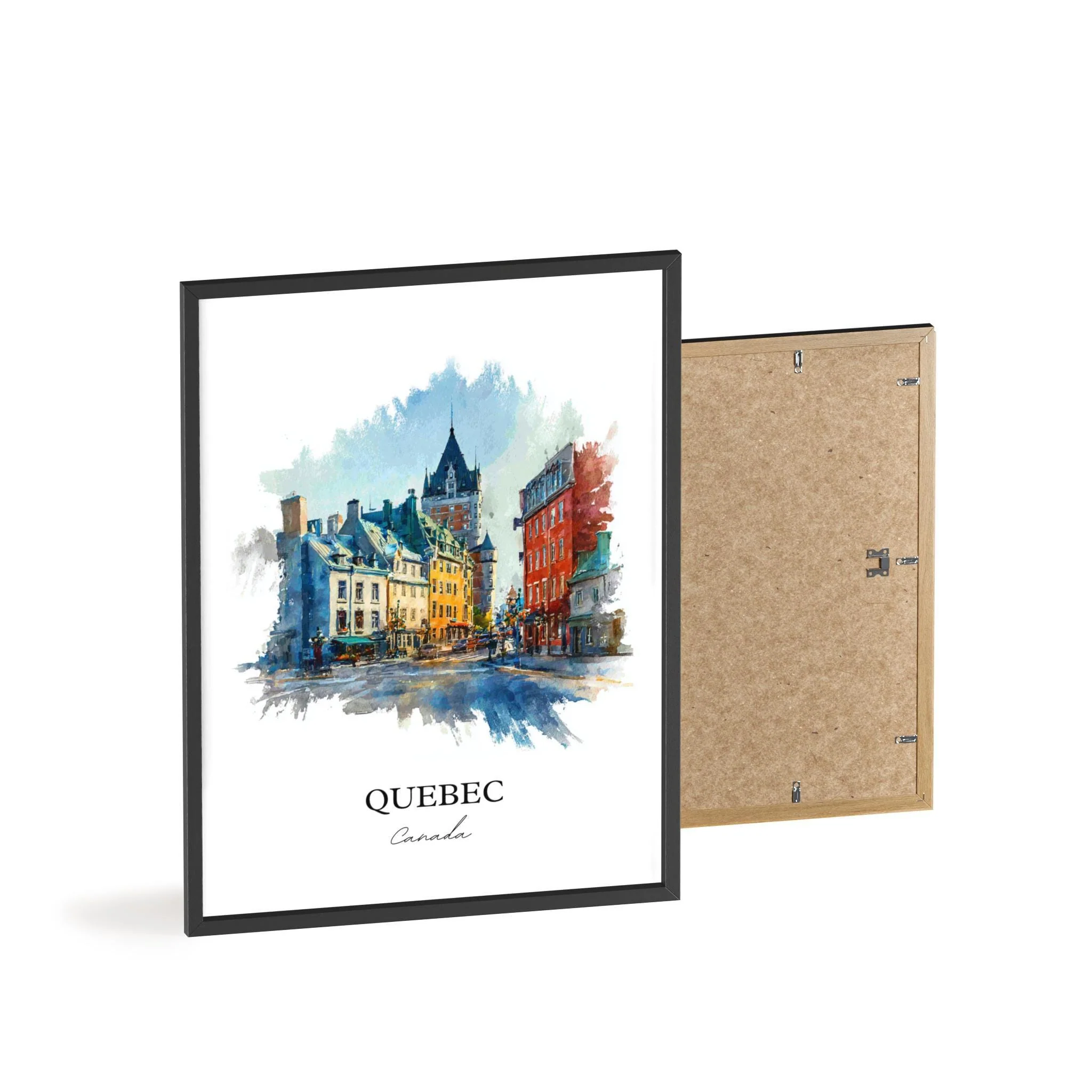 Quebec, Canada – Watercolor Art Print - Image 8