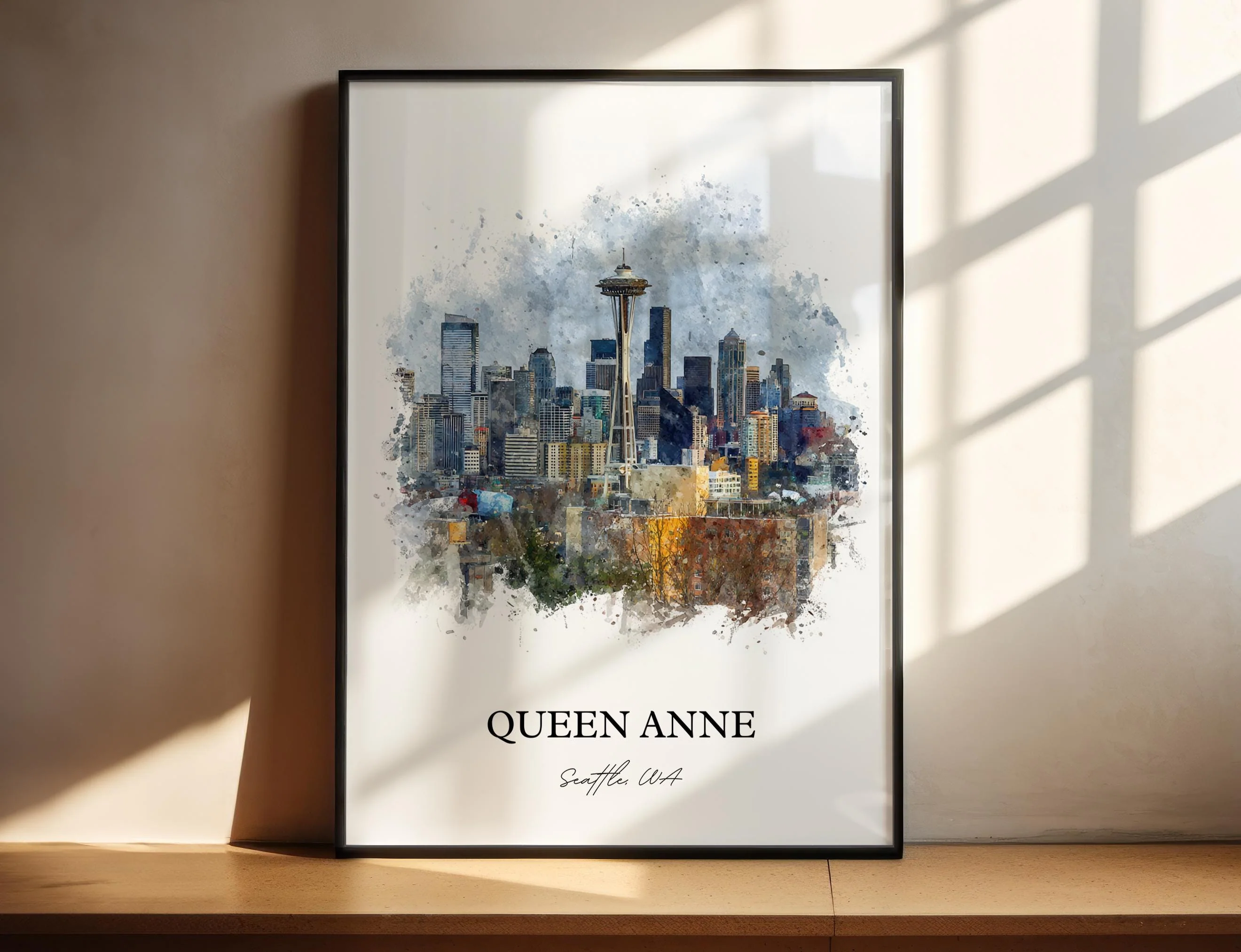 Queen Anne, Washington – Watercolor Art Print