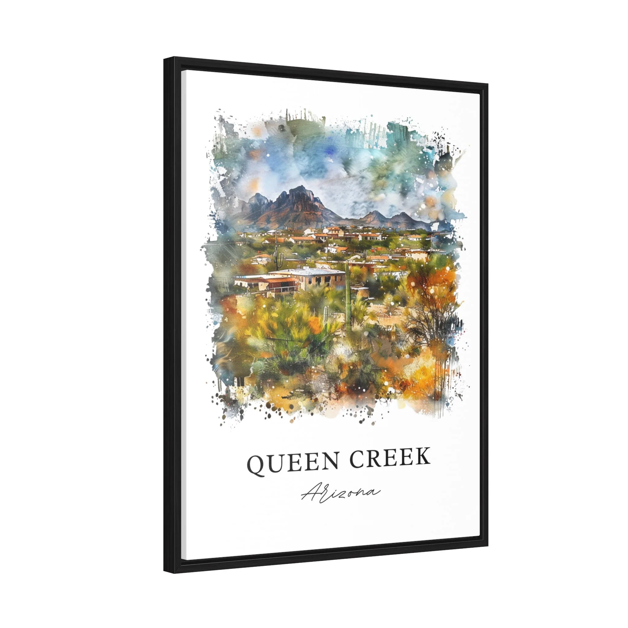Queen Creek, Arizona, USA – Watercolor Art Print - Image 6