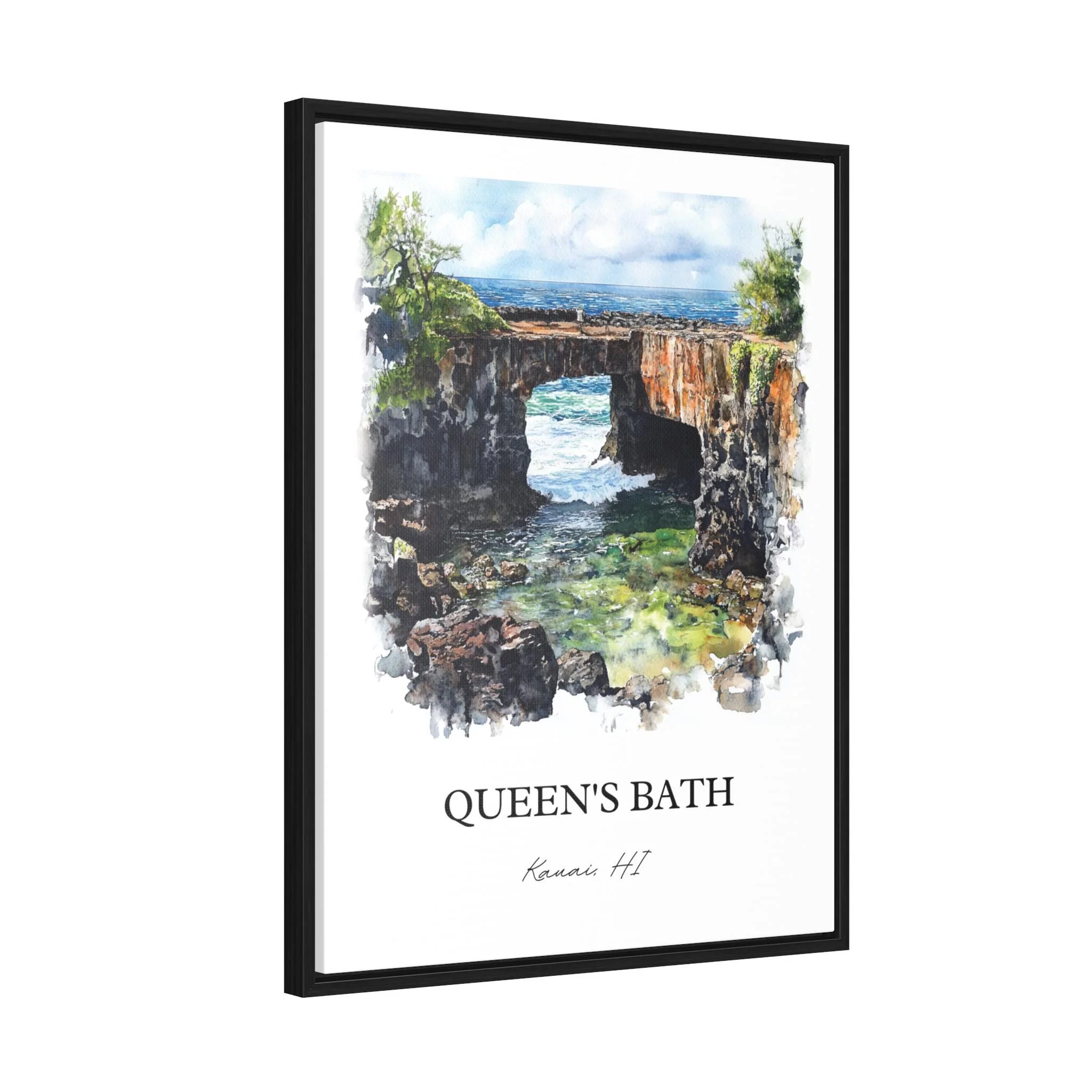 Queens Bath, Kauai HI, USA – Watercolor Art Print - Image 7