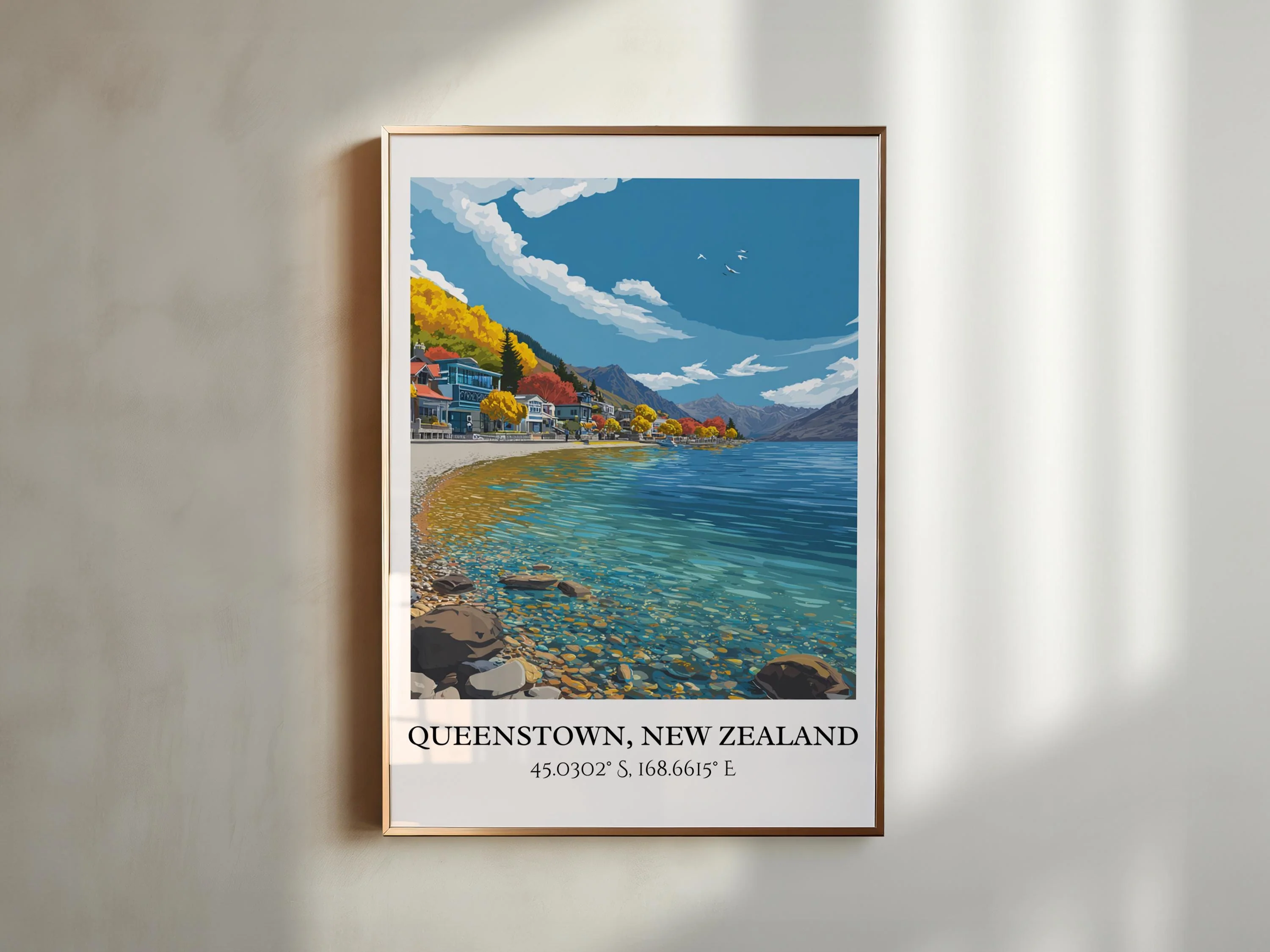 Queenstown, New Zealand – Watercolor Art Print - Image 3