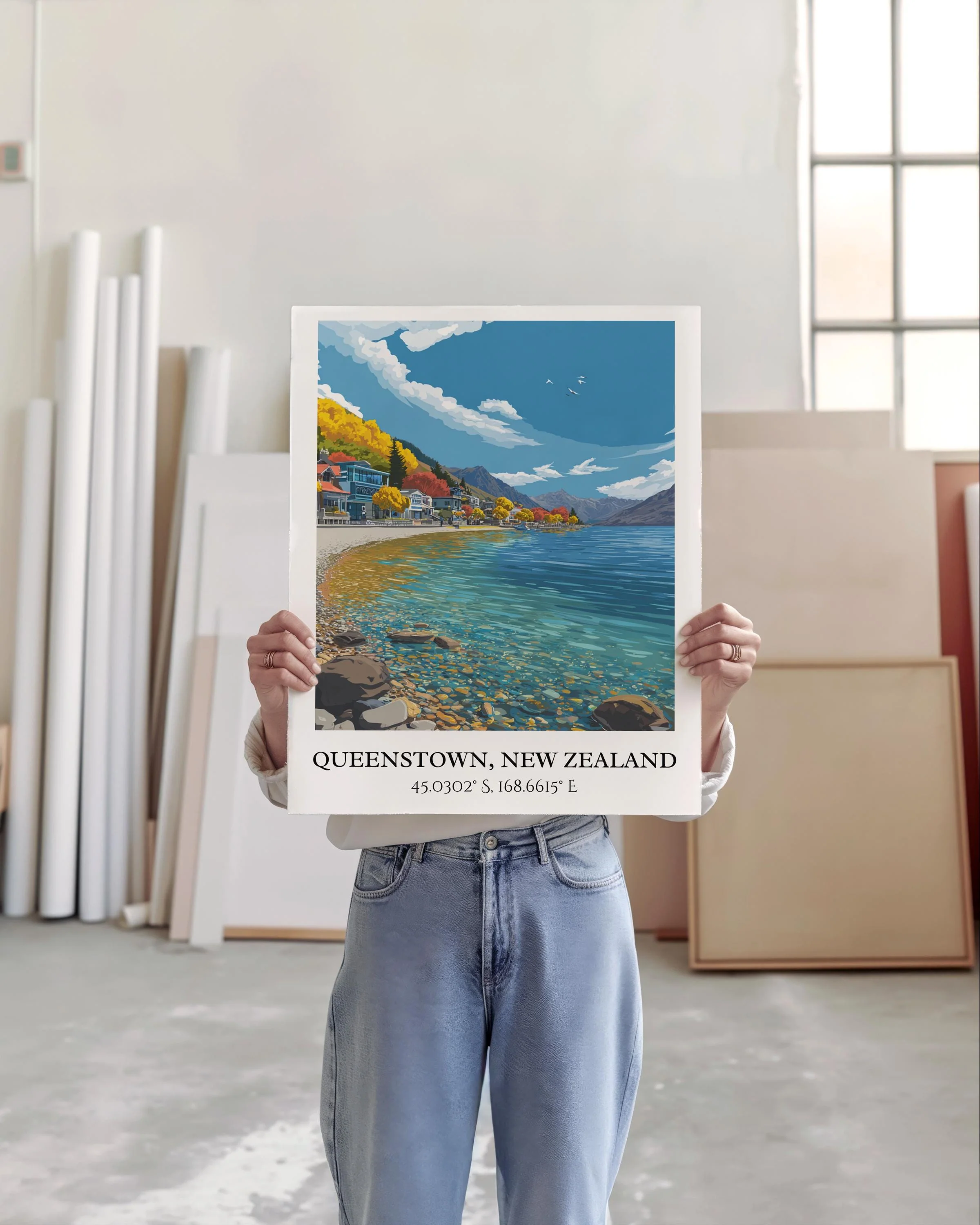 Queenstown, New Zealand – Watercolor Art Print - Image 4