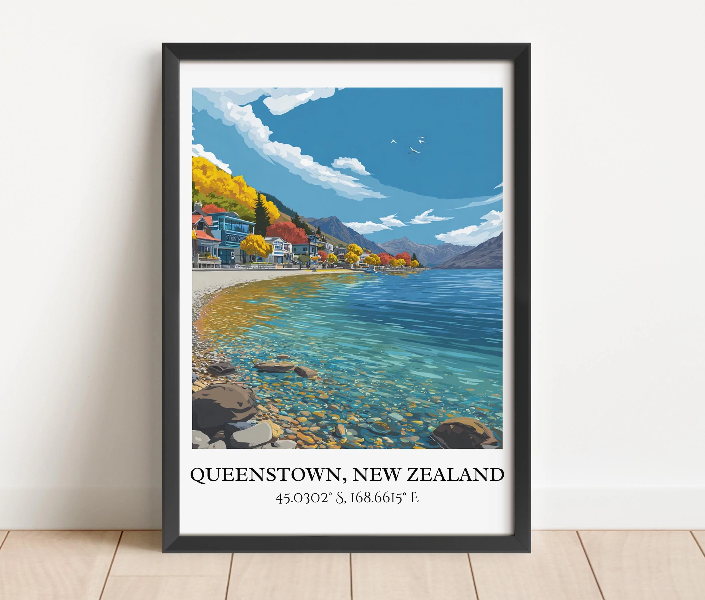 Queenstown, New Zealand – Watercolor Art Print - Image 6