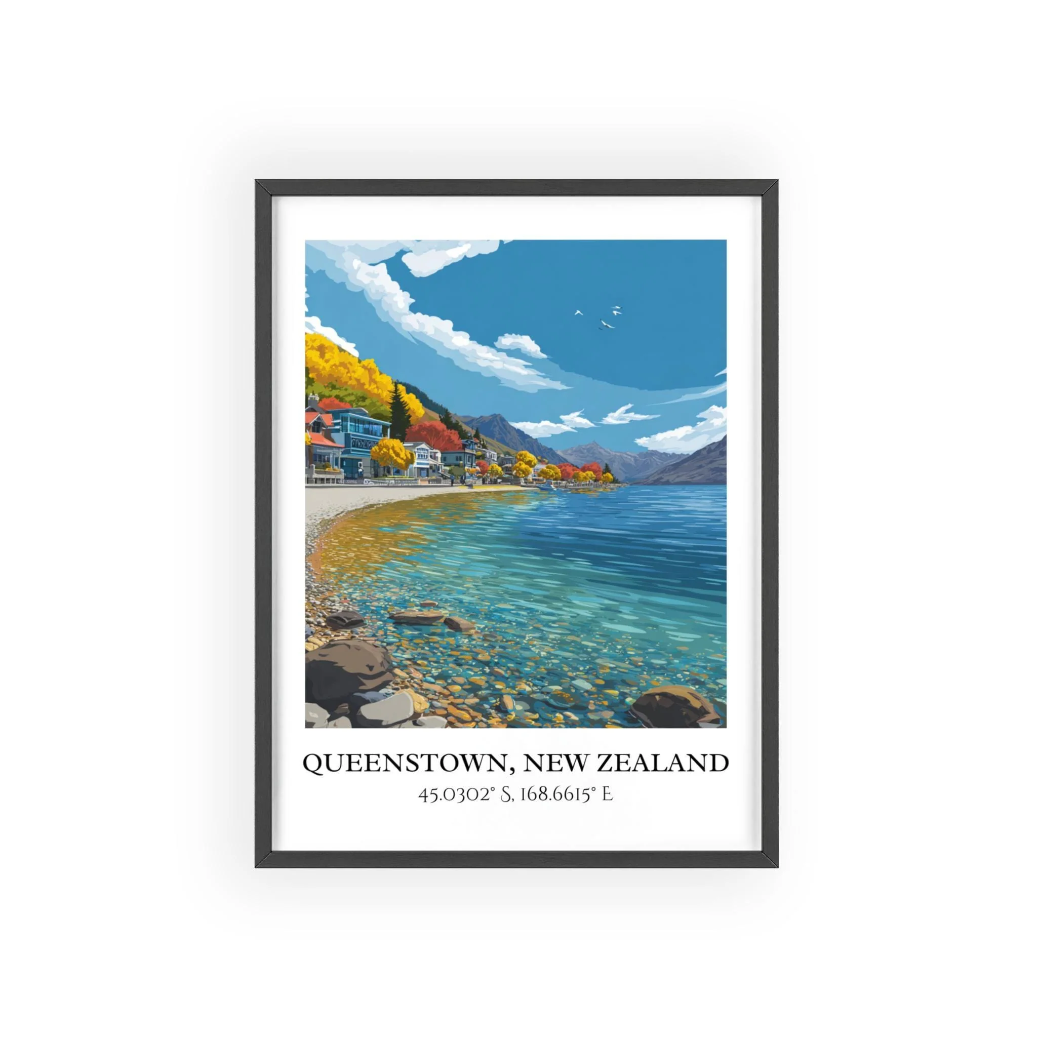 Queenstown, New Zealand – Watercolor Art Print - Image 7