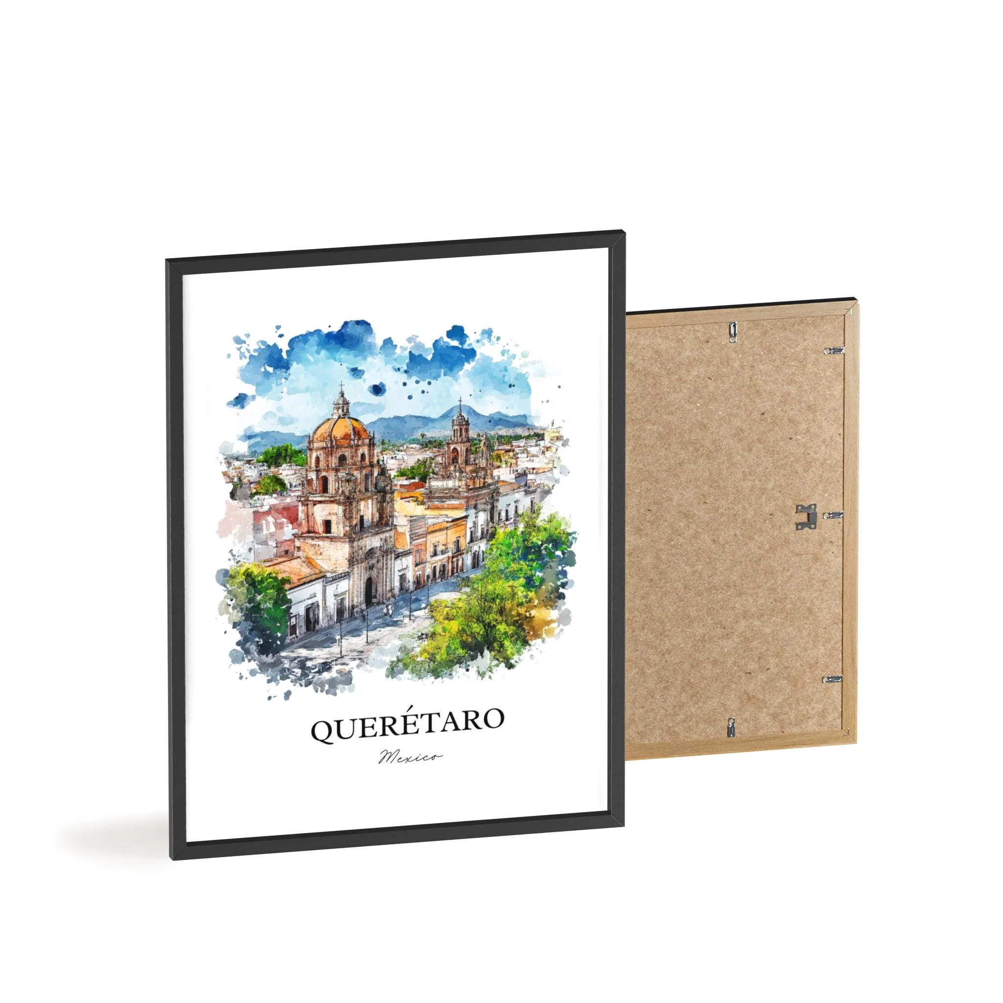 Querétaro, Mexico – Watercolor Art Print - Image 8