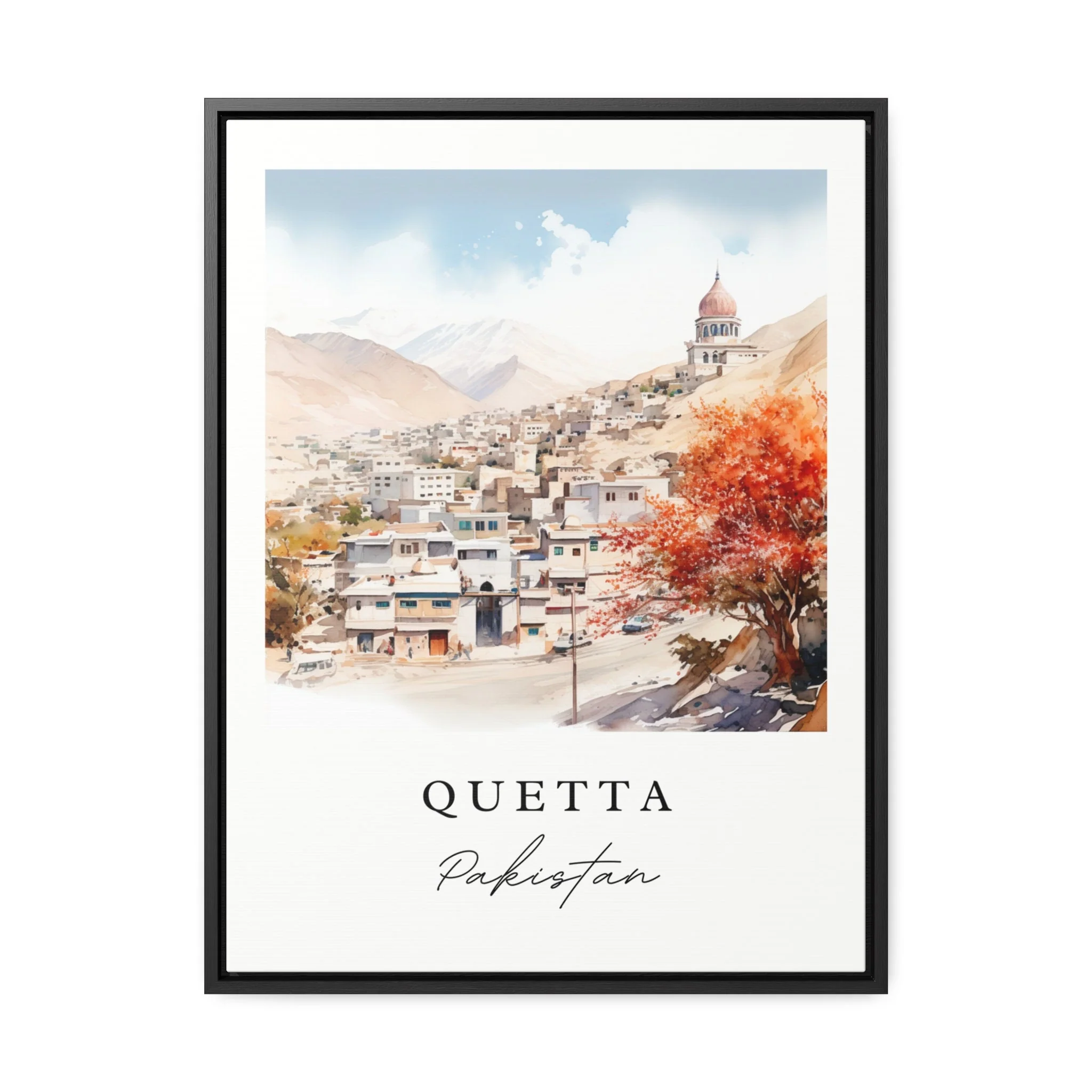 Quetta, Pakistan – Watercolor Art Print - Image 6