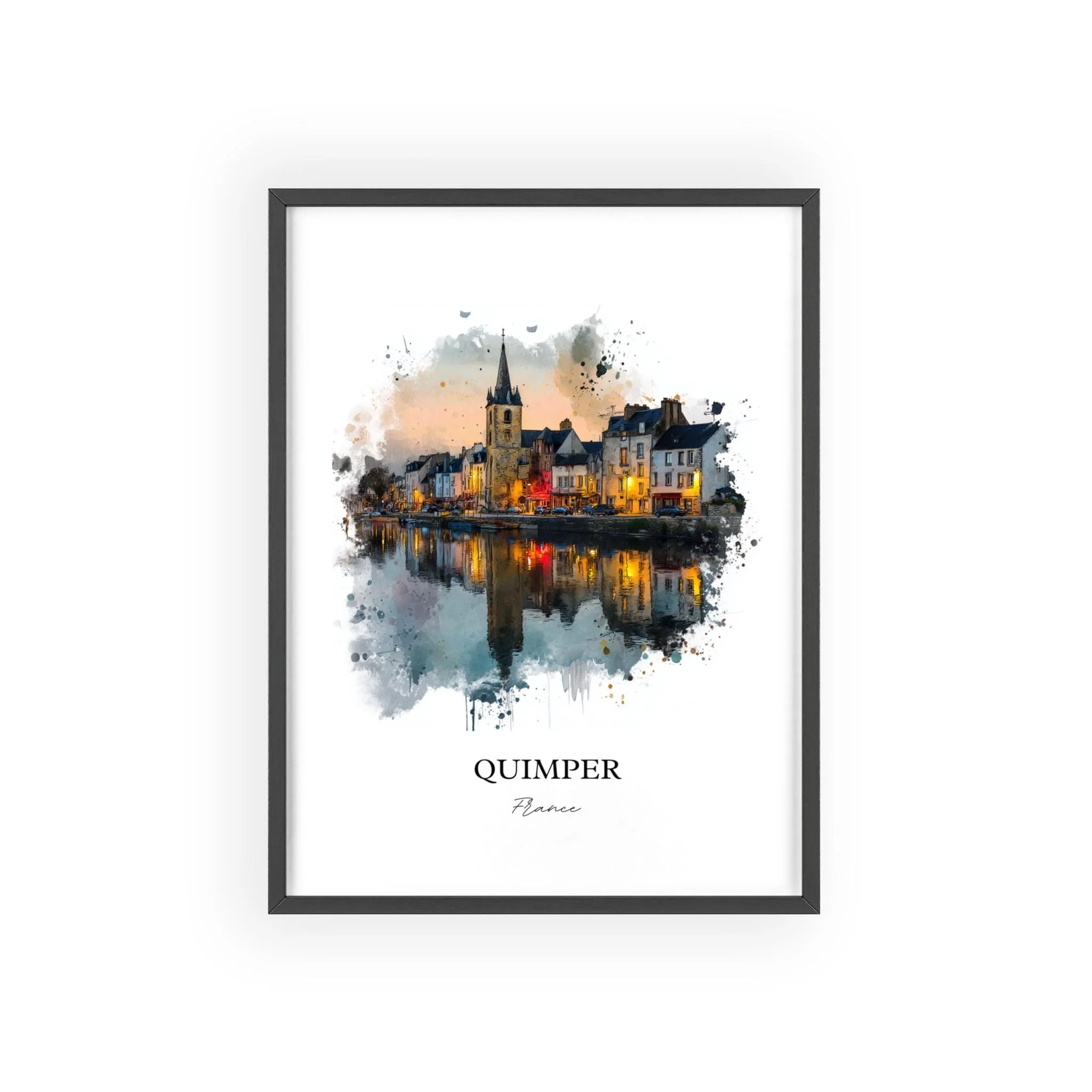 Quimper, France – Watercolor Art Print - Image 10