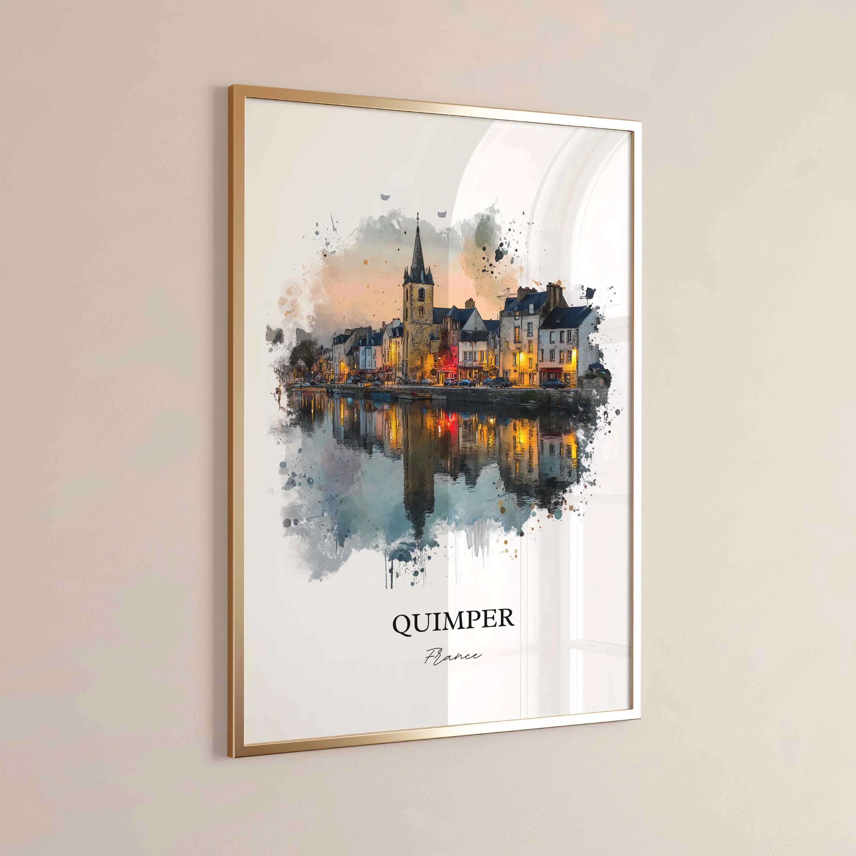 Quimper, France – Watercolor Art Print - Image 5