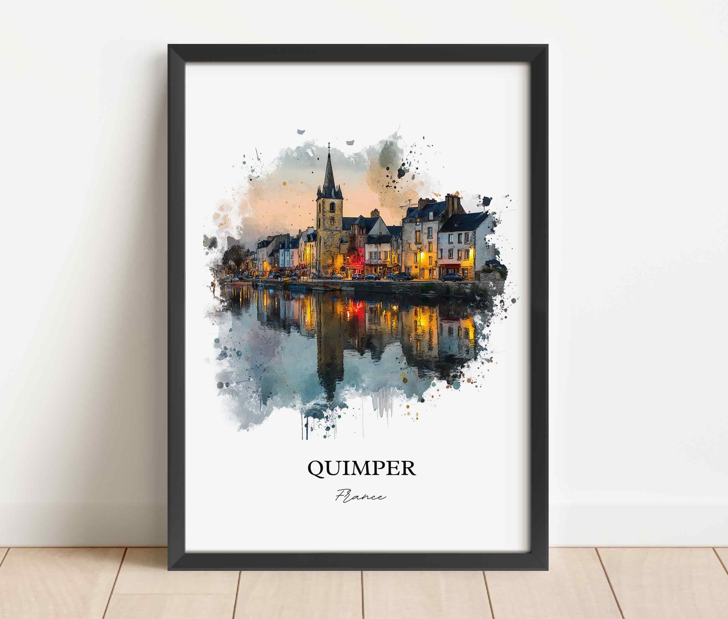 Quimper, France – Watercolor Art Print - Image 7