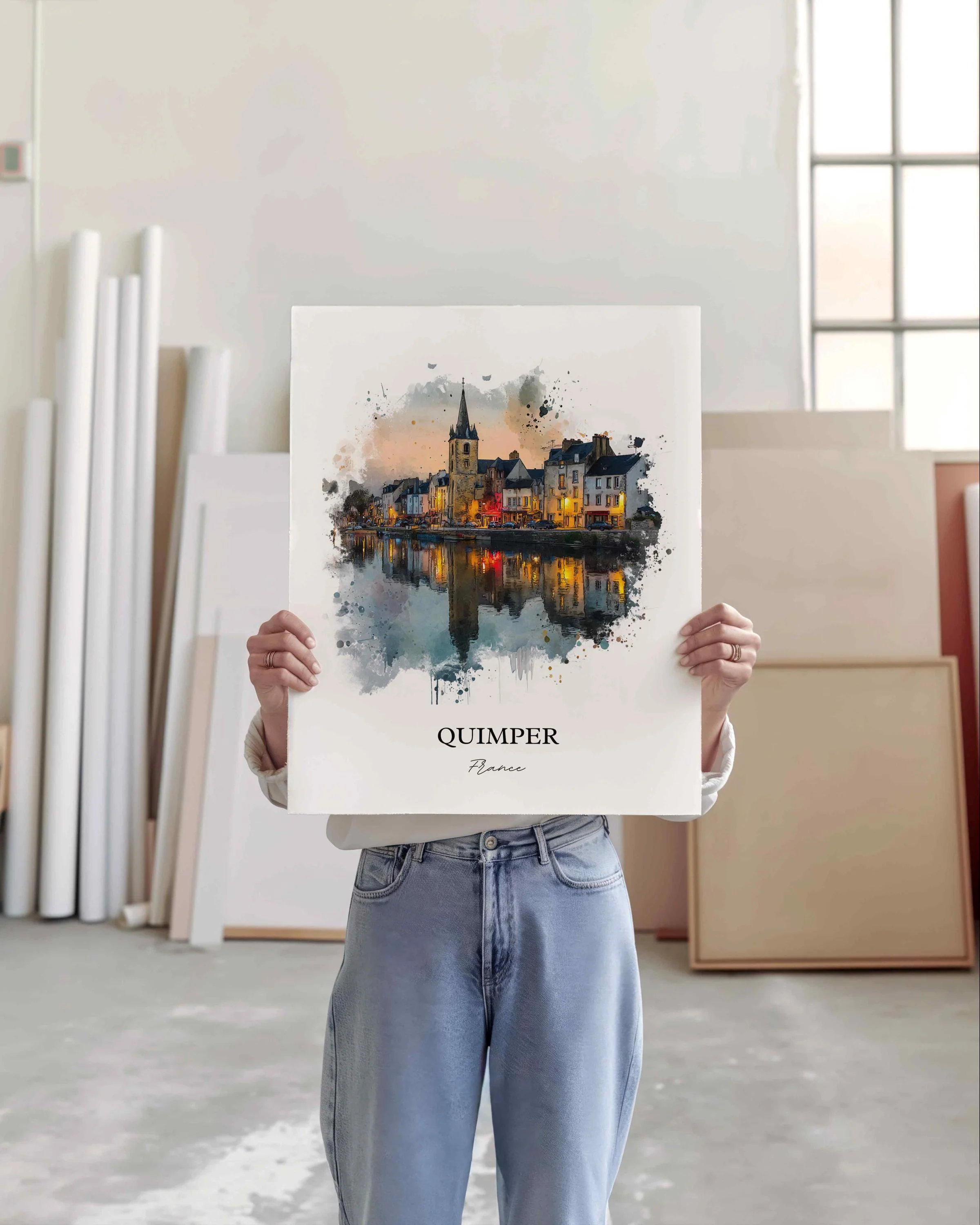 Quimper, France – Watercolor Art Print - Image 9